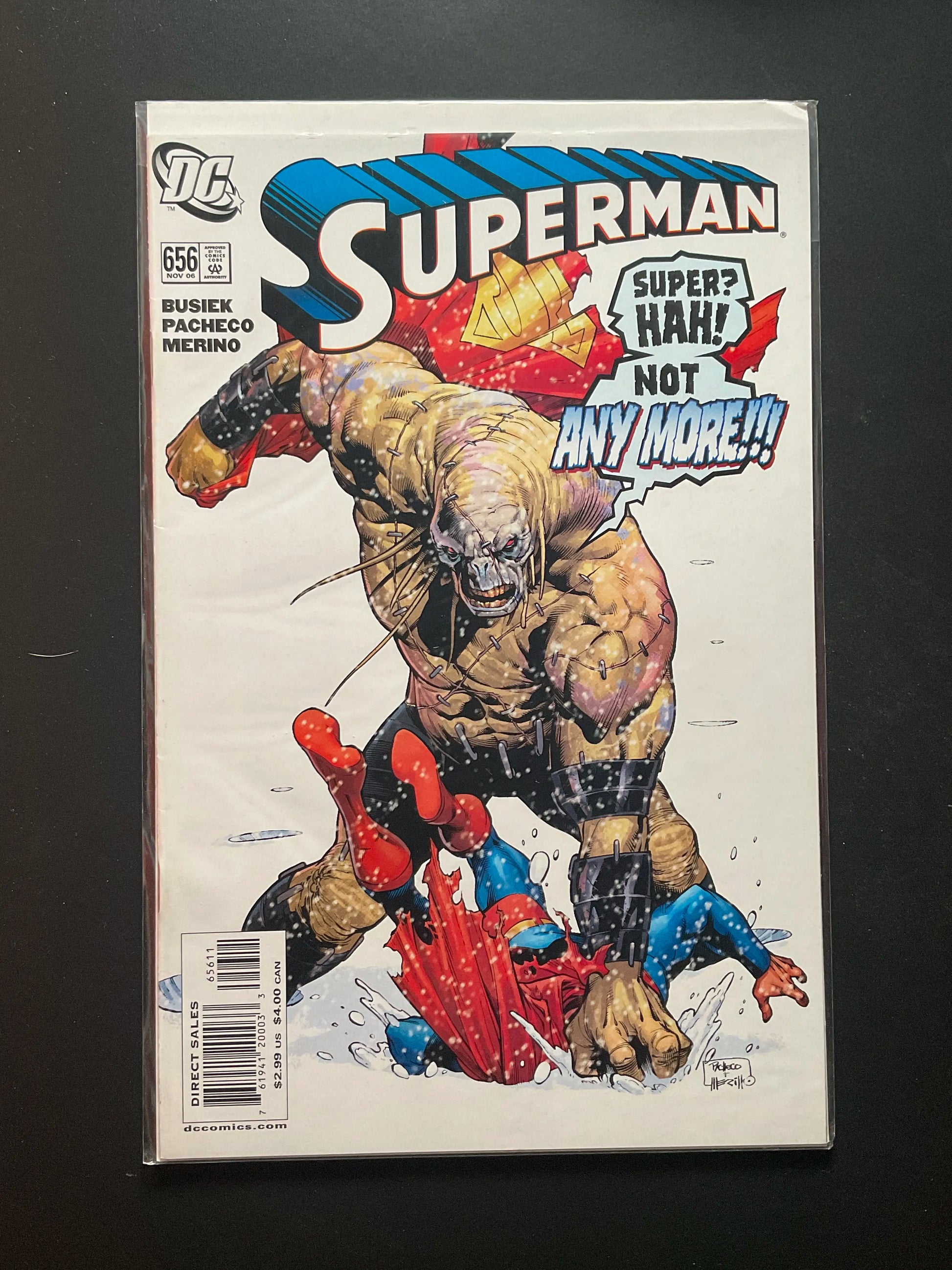 Superman 656 DC Comics Nov 2006 Busiek Pacheco Merino Cover