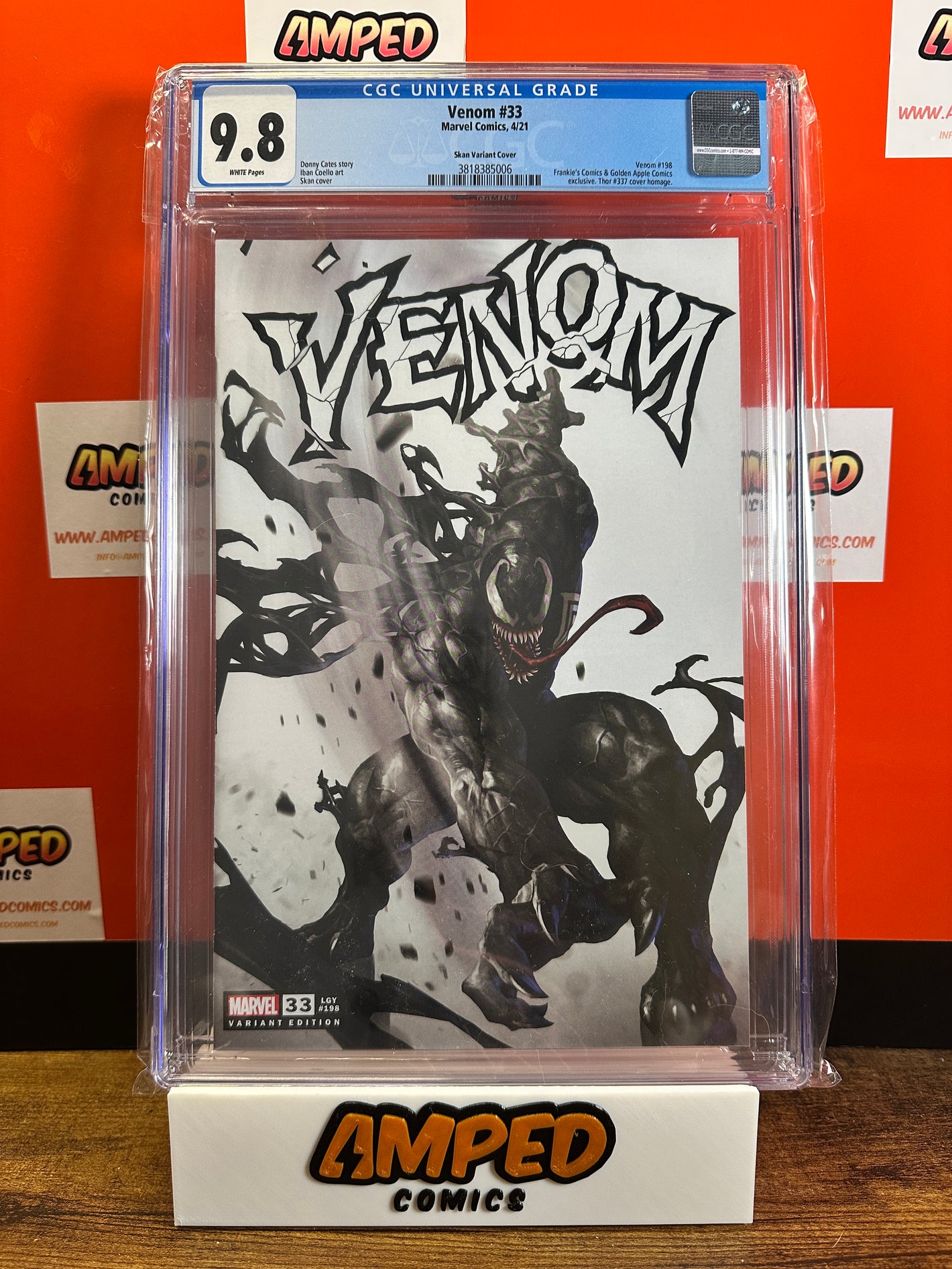 Venom 33 CGC 9.8 Marvel Comics 4/21 Skan Variant Cover