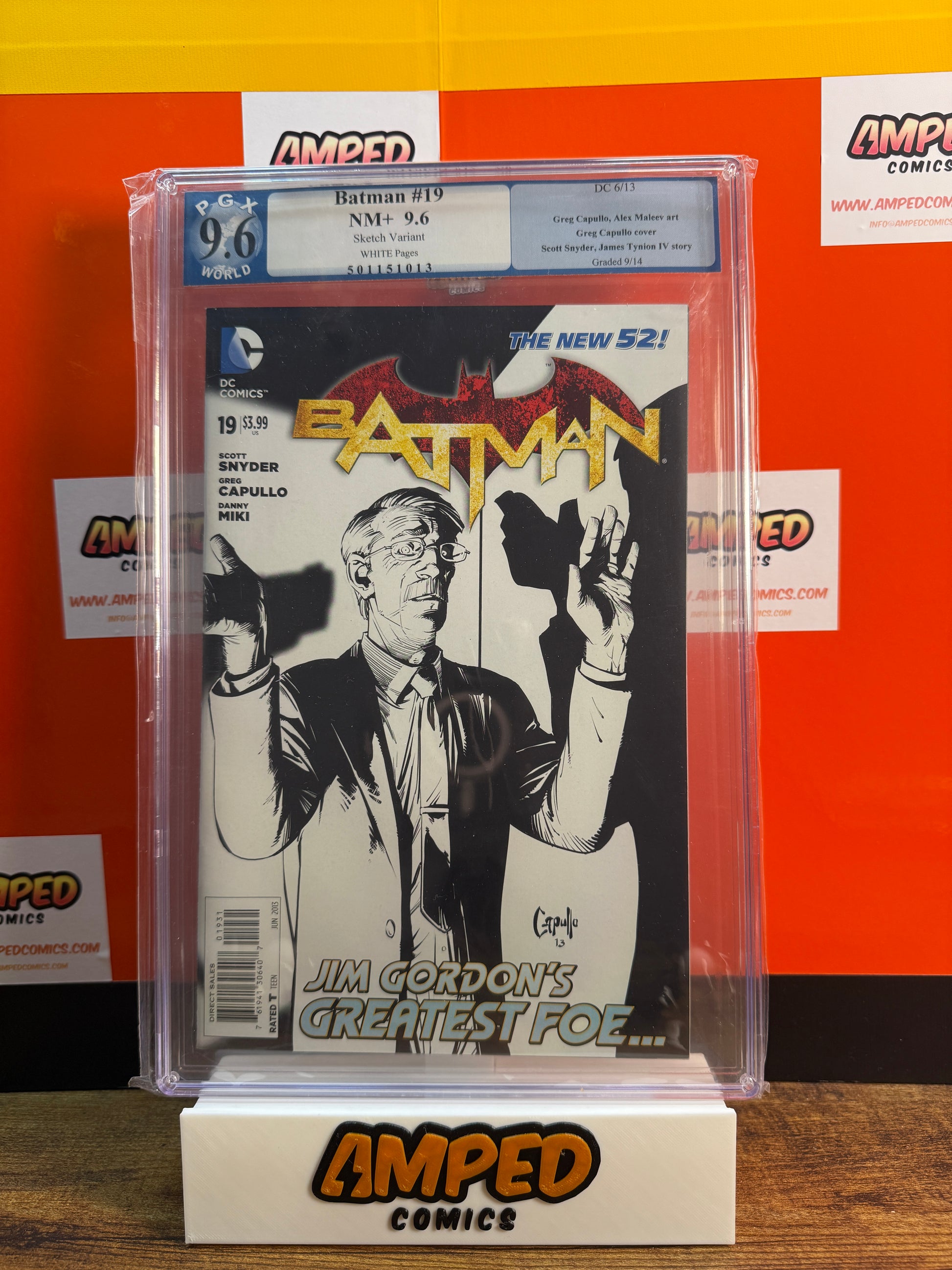 Batman 19 PGX 9.6 Sketch Variant DC Comics 2013