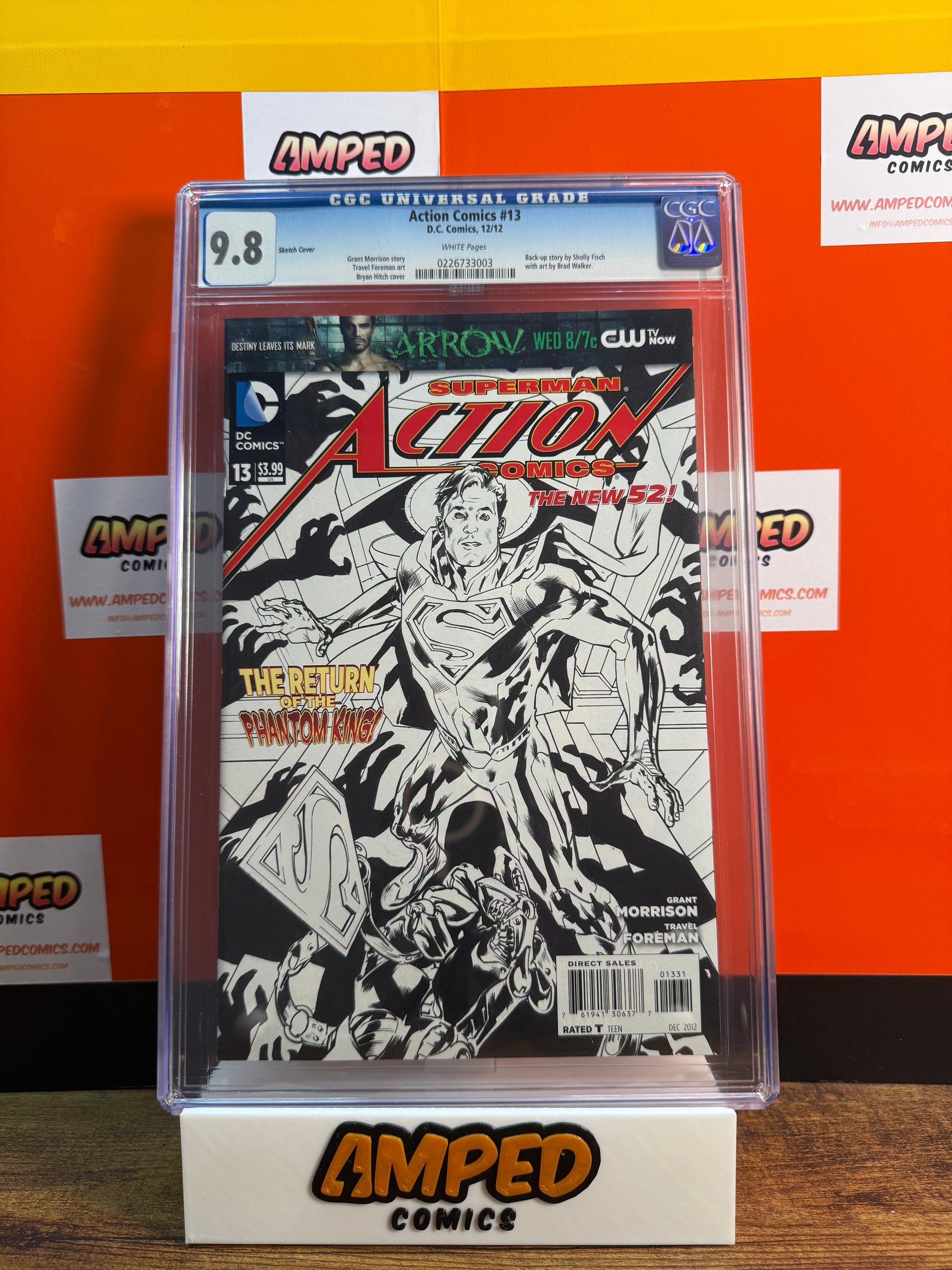 Action Comics 13 CGC 9.8 Sketch Cover DC Comics 2012