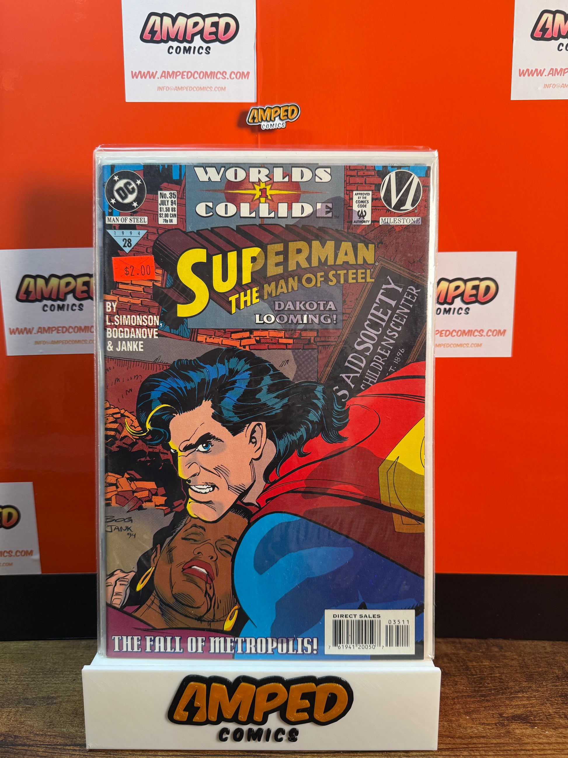 Superman The Man of Steel 35 DC Comics 1994 Worlds Collide