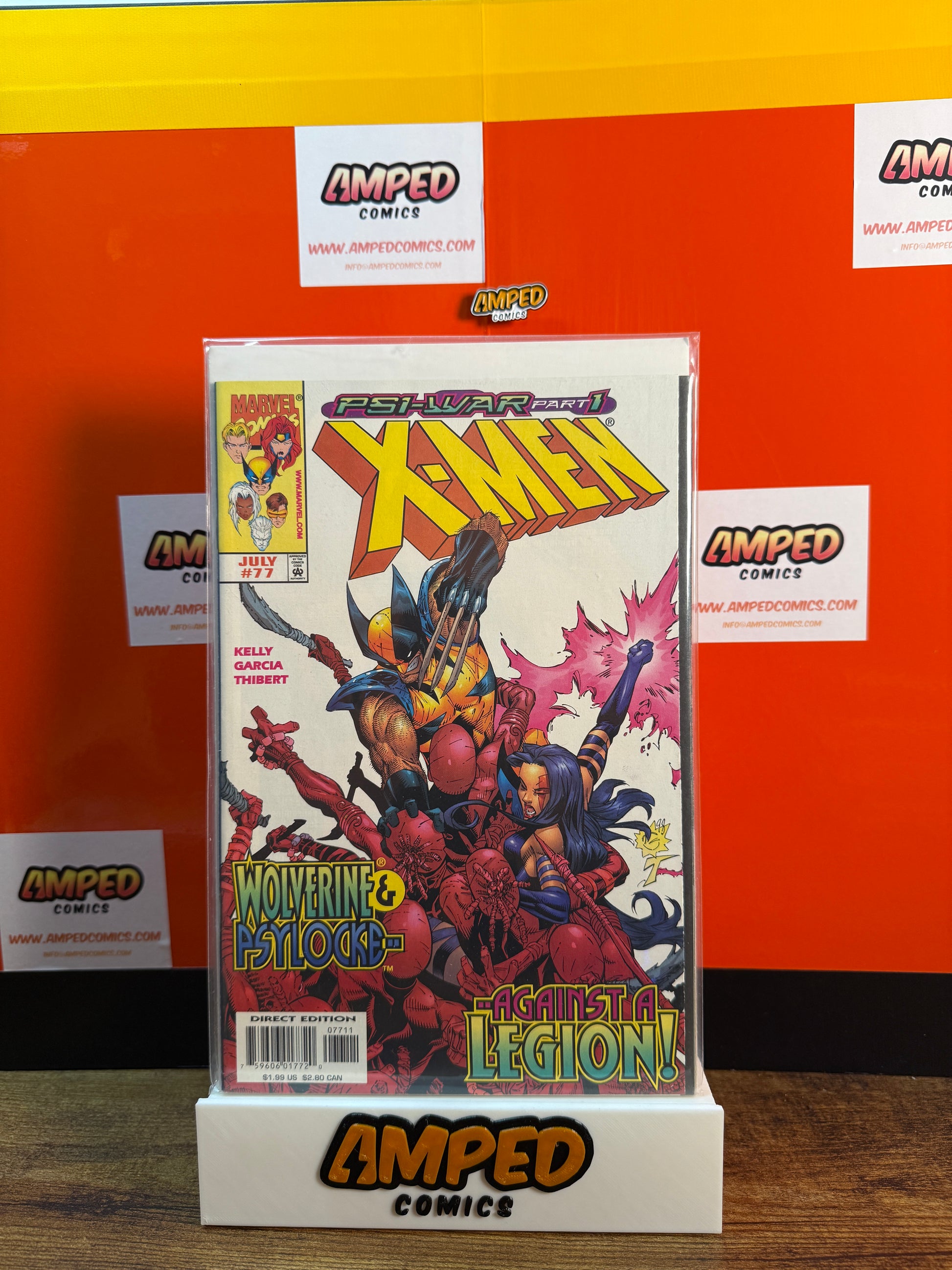 X-Men 77 Marvel July 1998 Wolverine Psylocke Against Legion