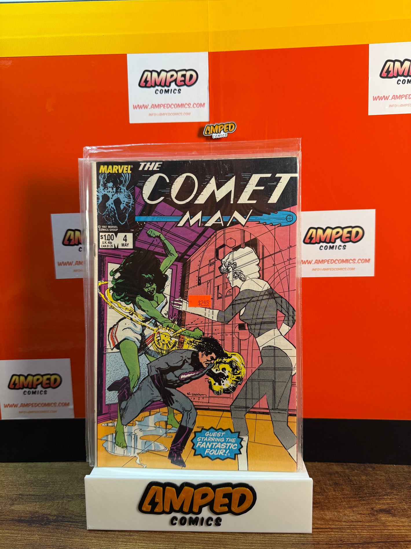 The Comet Man 4 Marvel Comics May 1987 Guest Starring Fantastic Four