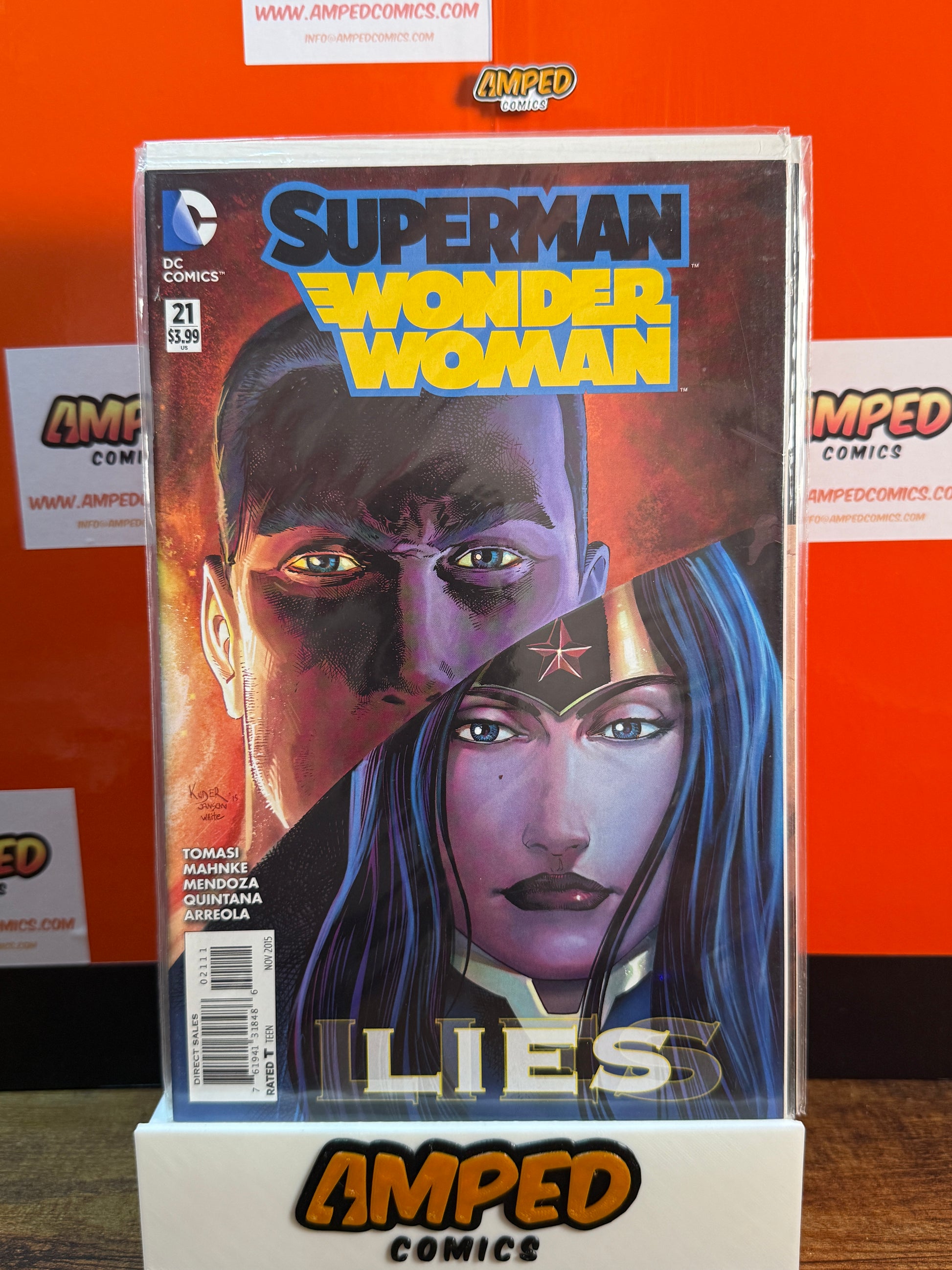 Superman Wonder Woman 21 DC Comics 2015 Lies Cover