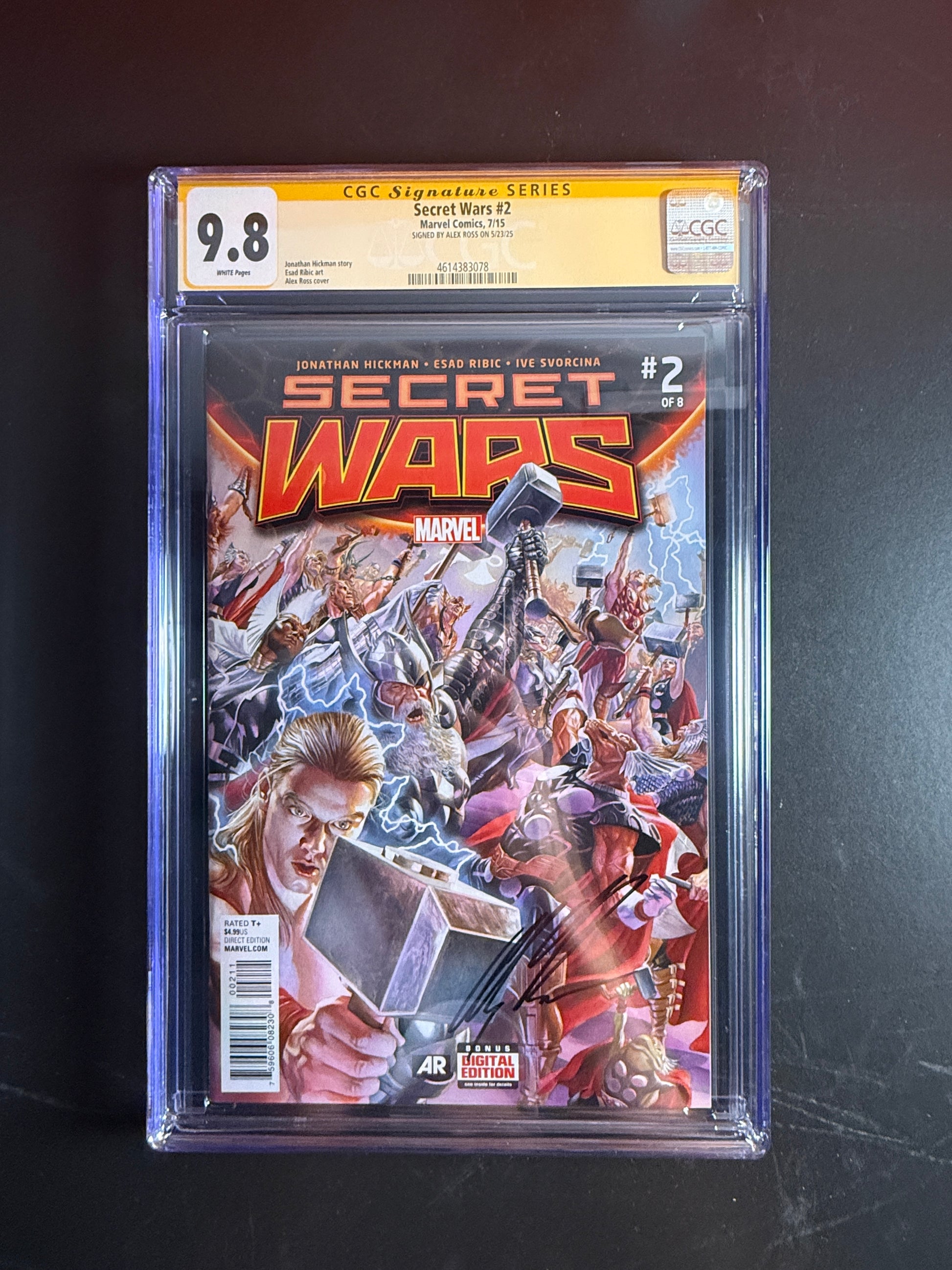 Secret Wars #1 & #2 CGC 9.8 Signature Series SIGNED ALEX ROSS Marvel Comics