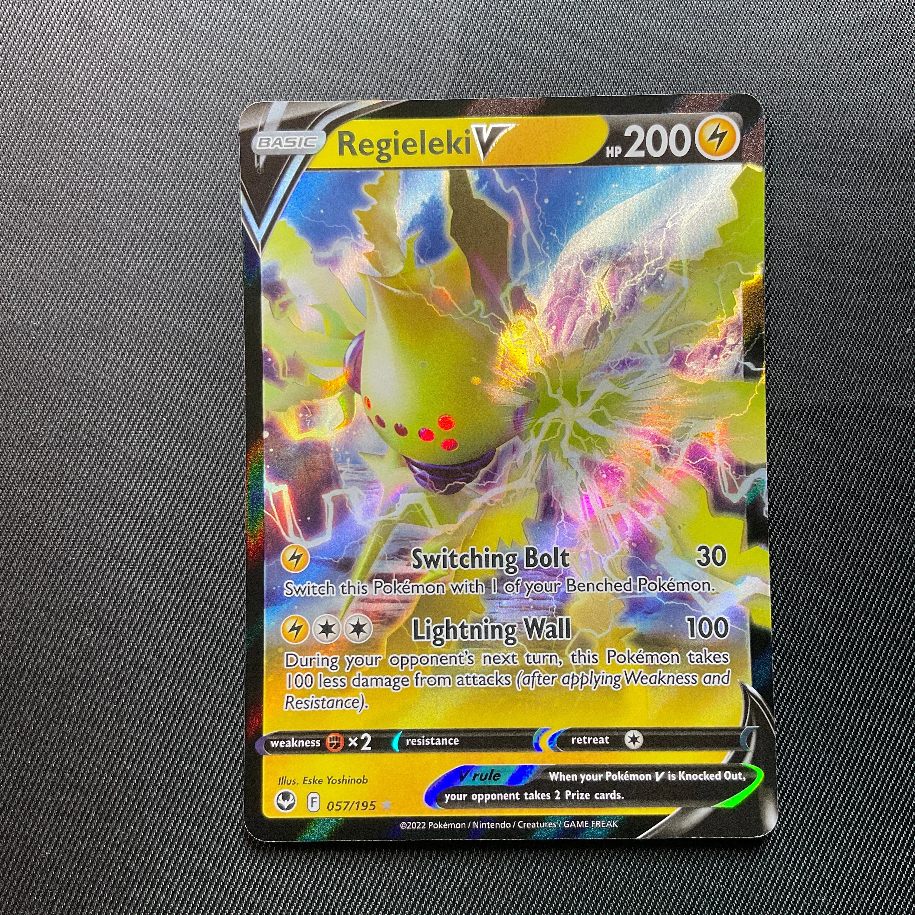 Regieleki V 057/195 Pokemon Card - Silver Tempest Regieleki V 057/195 Pokemon Card - Silver Tempest