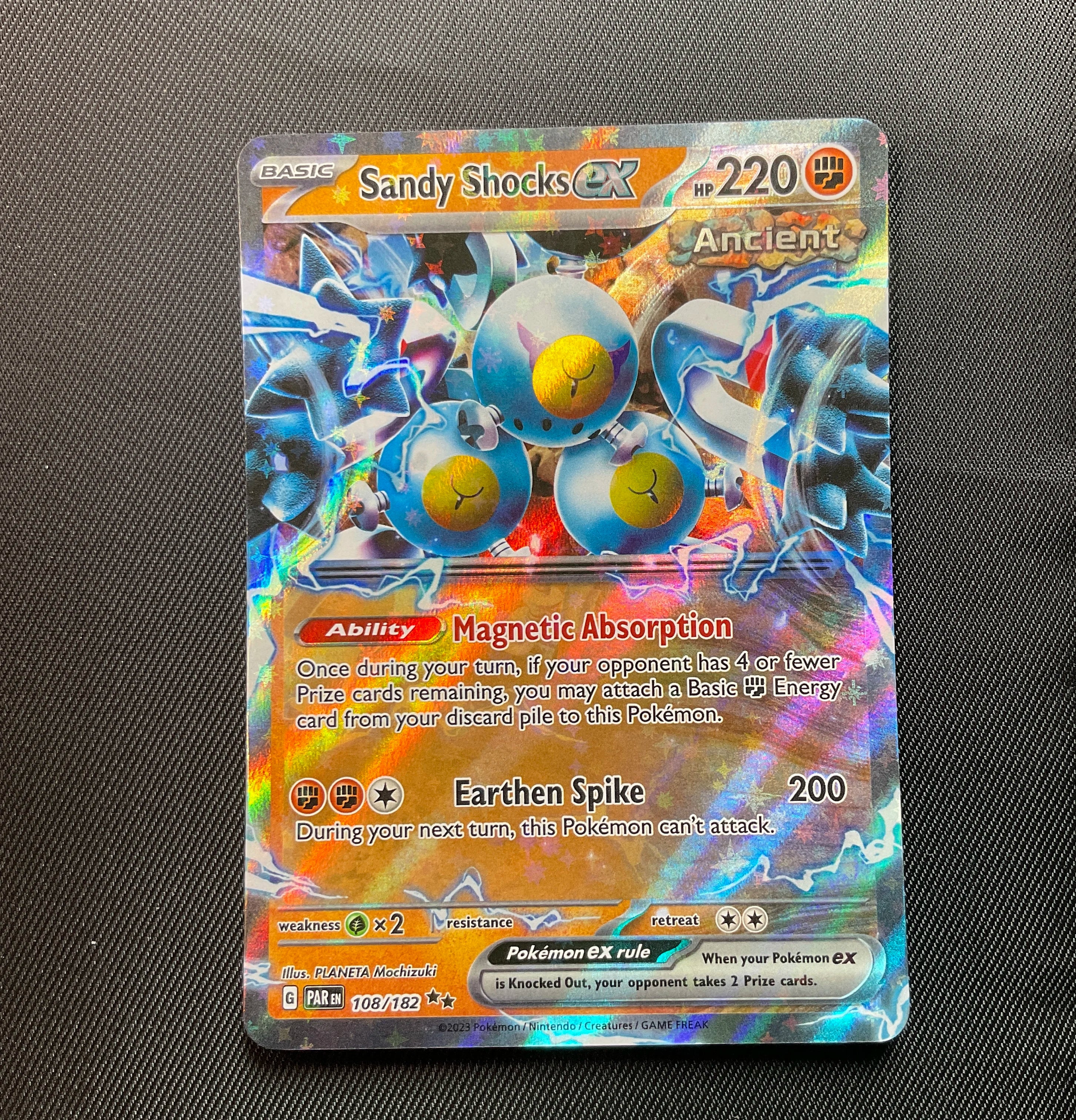 Sandy Shocks ex 108/182 Ancient Holo Pokemon Card Sandy Shocks ex 108/182 Ancient Holo Pokemon Card