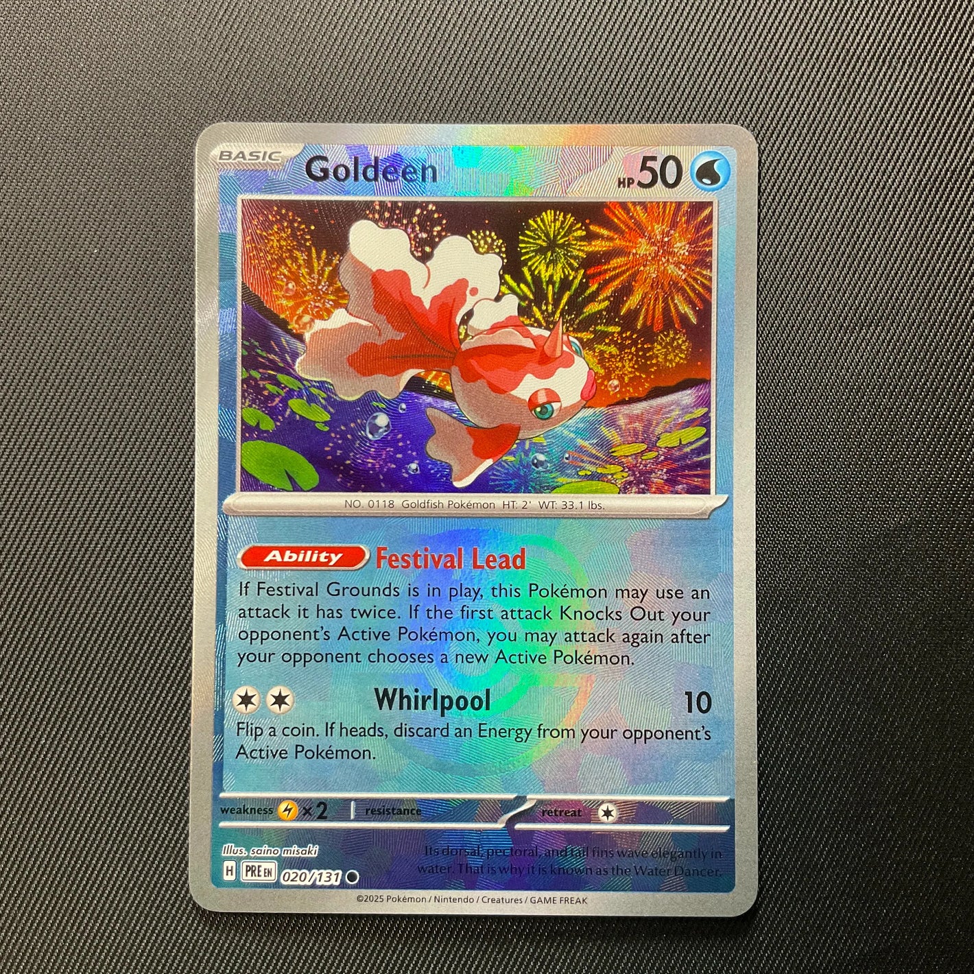 Goldeen 020/131 Reverse Holo - Sword Shield Rebel Clash Master Ball