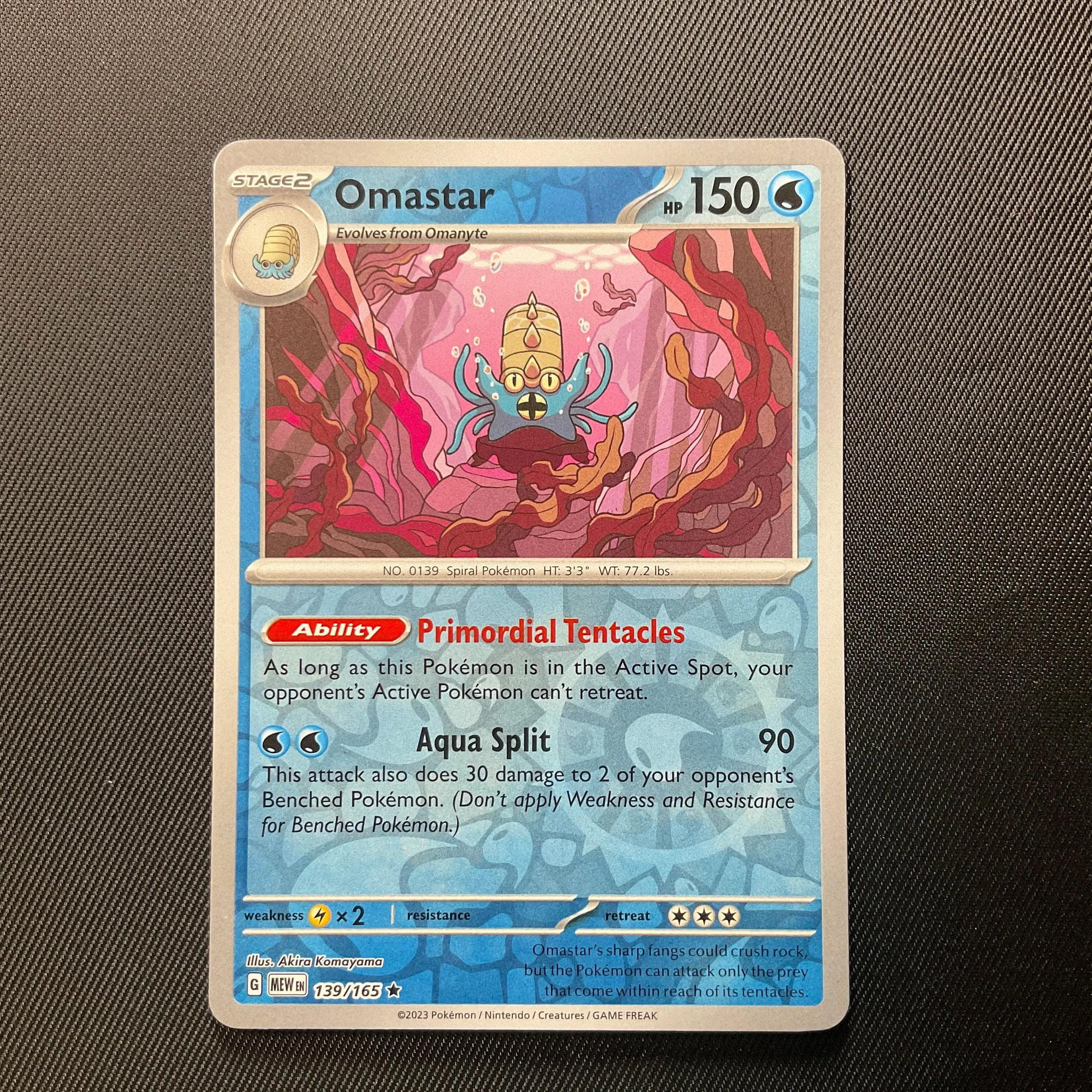 Omastar 139/264 Rare Holo Pokemon Card - Silver Tempest