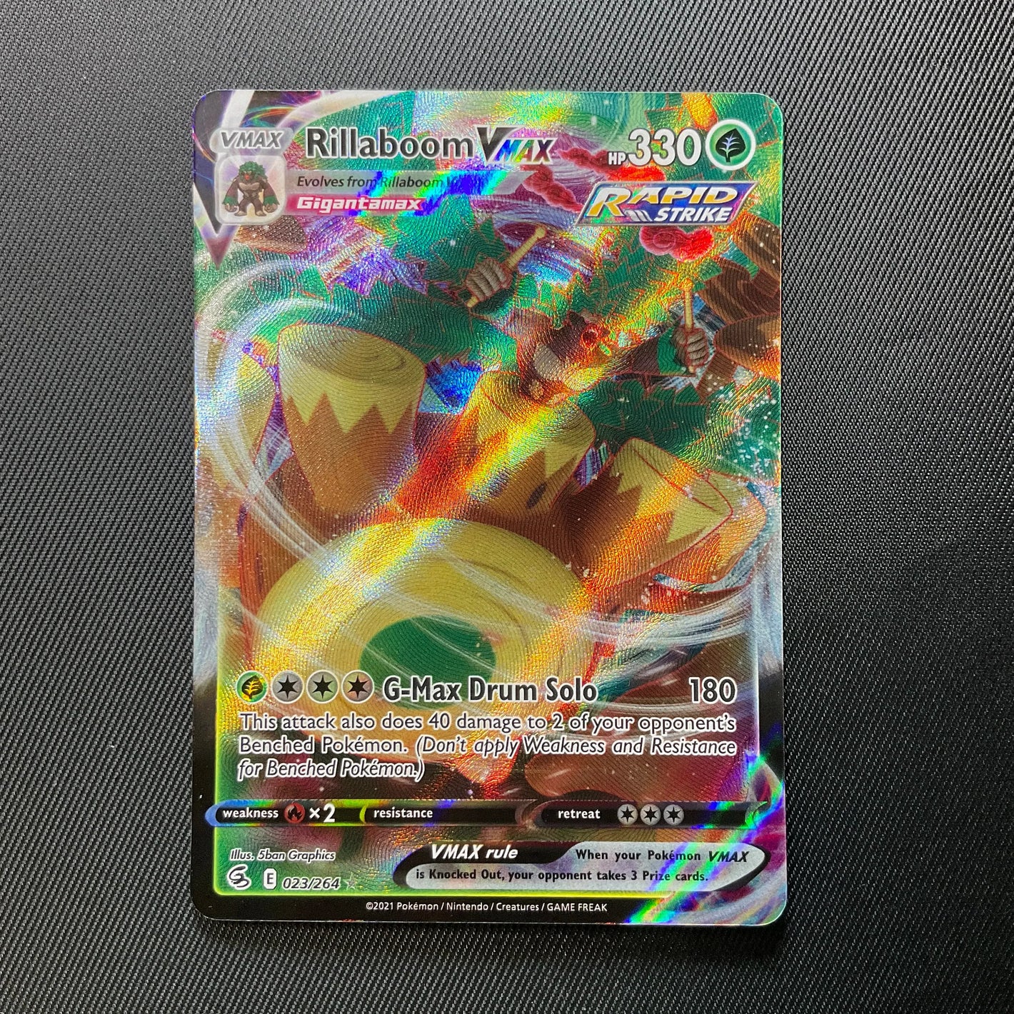 Rillaboom VMAX 023/264 Rapid Strike Pokemon Card