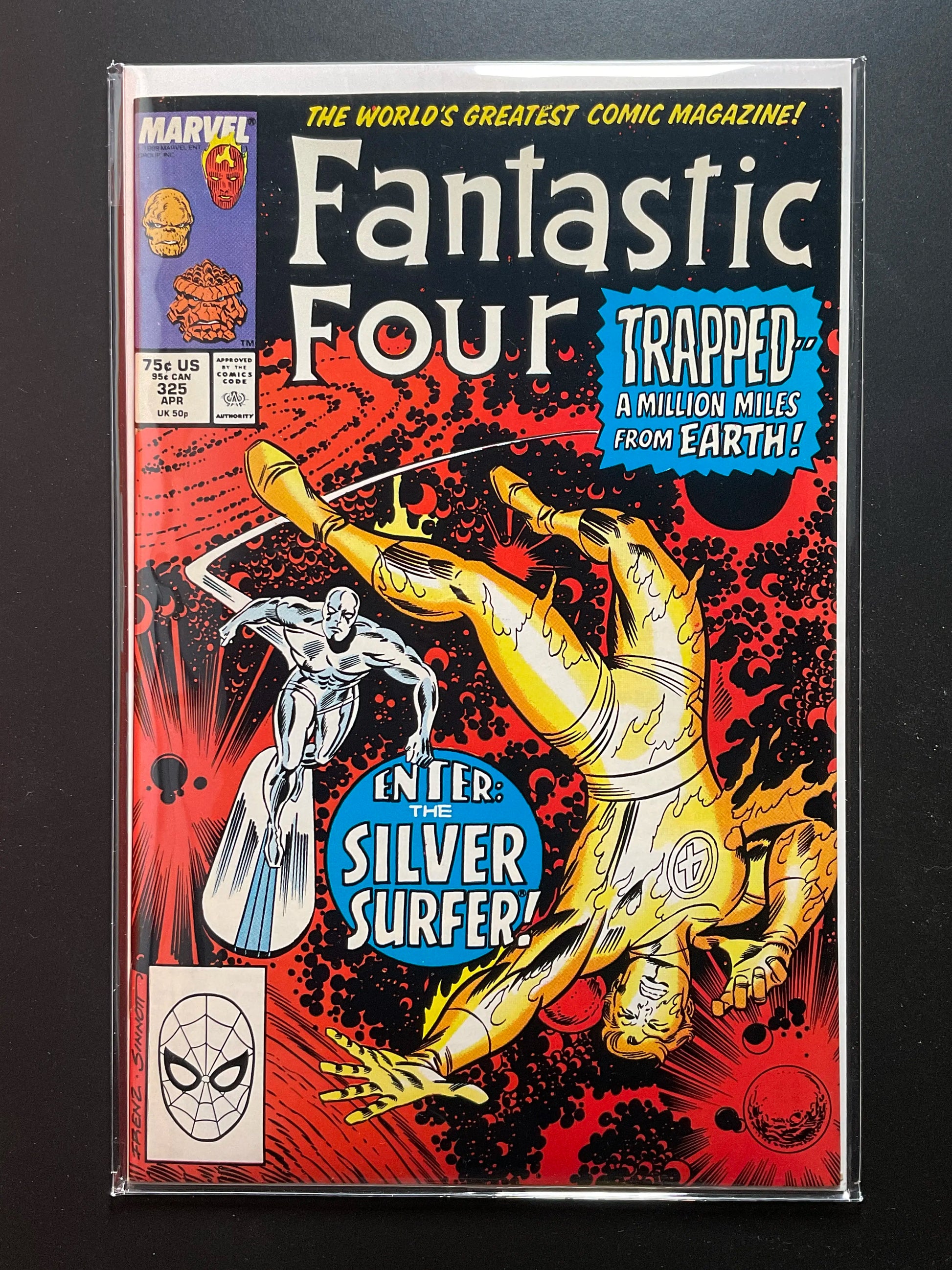 Fantastic Four 325 Marvel Comics Apr 1989 Silver Surfer Appearance