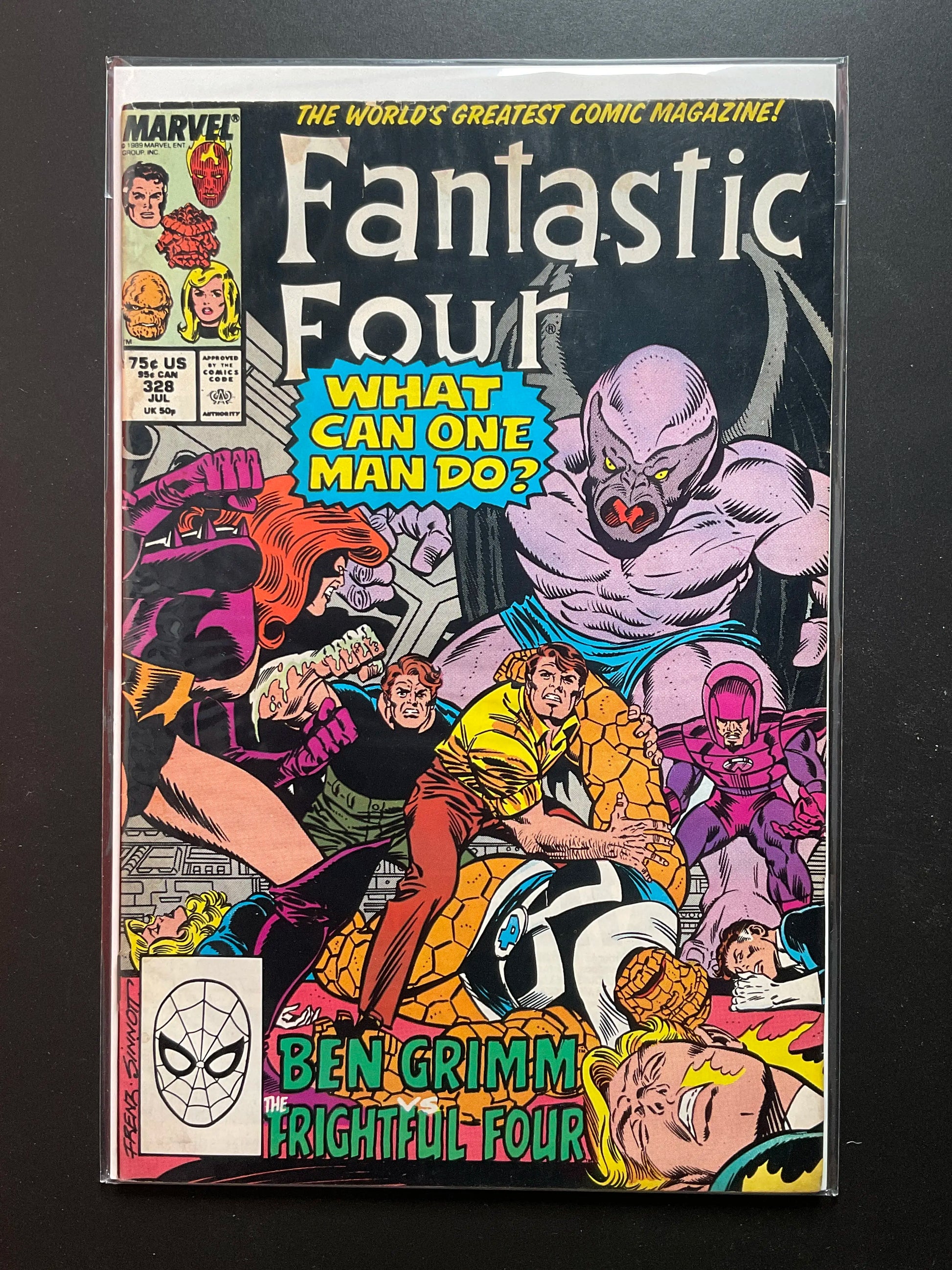 Fantastic Four 328 Marvel Comics July 1989 Ben Grimm vs Frightful Four