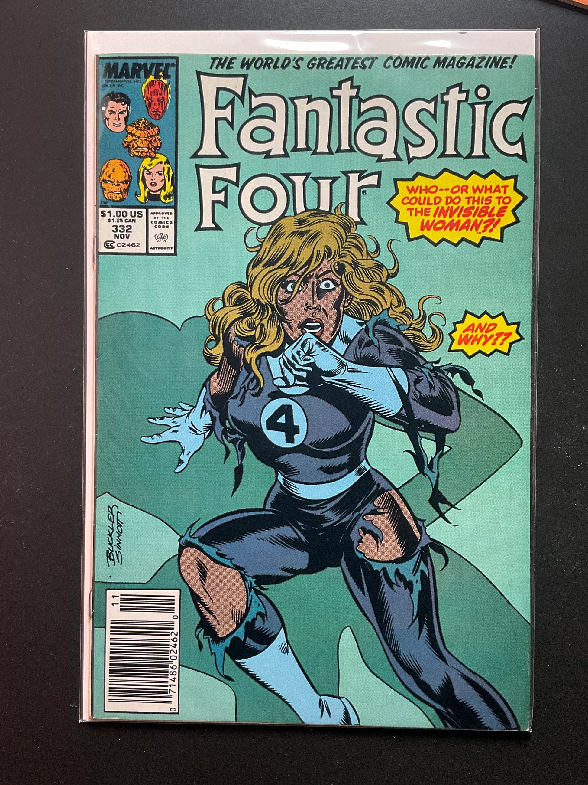 Fantastic Four 332 Marvel Comics Nov 1989 Invisible Woman Story