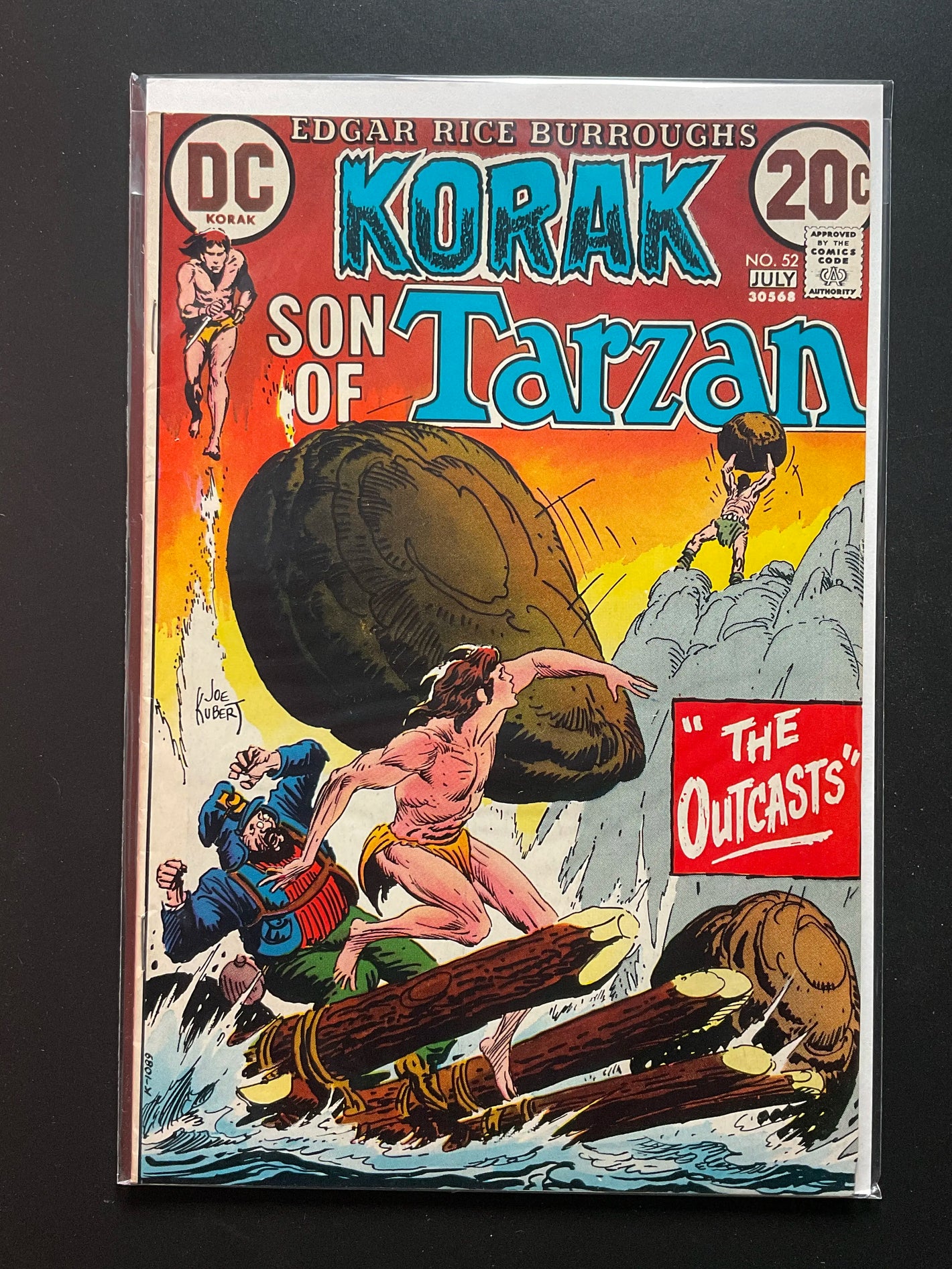 Korak Son of Tarzan 52 DC Comics July 1973 Joe Kubert Cover Art