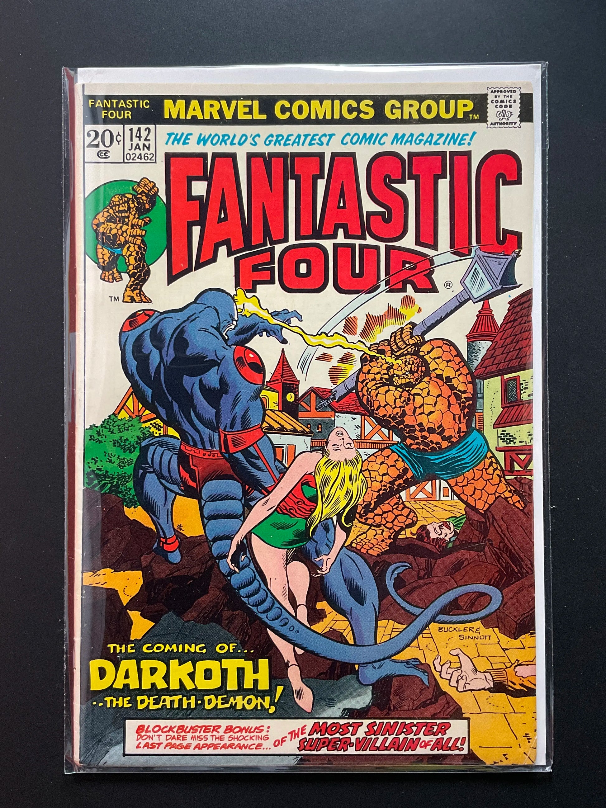 Fantastic Four 142 Marvel Comics 1974 Darkoth Appearance - B