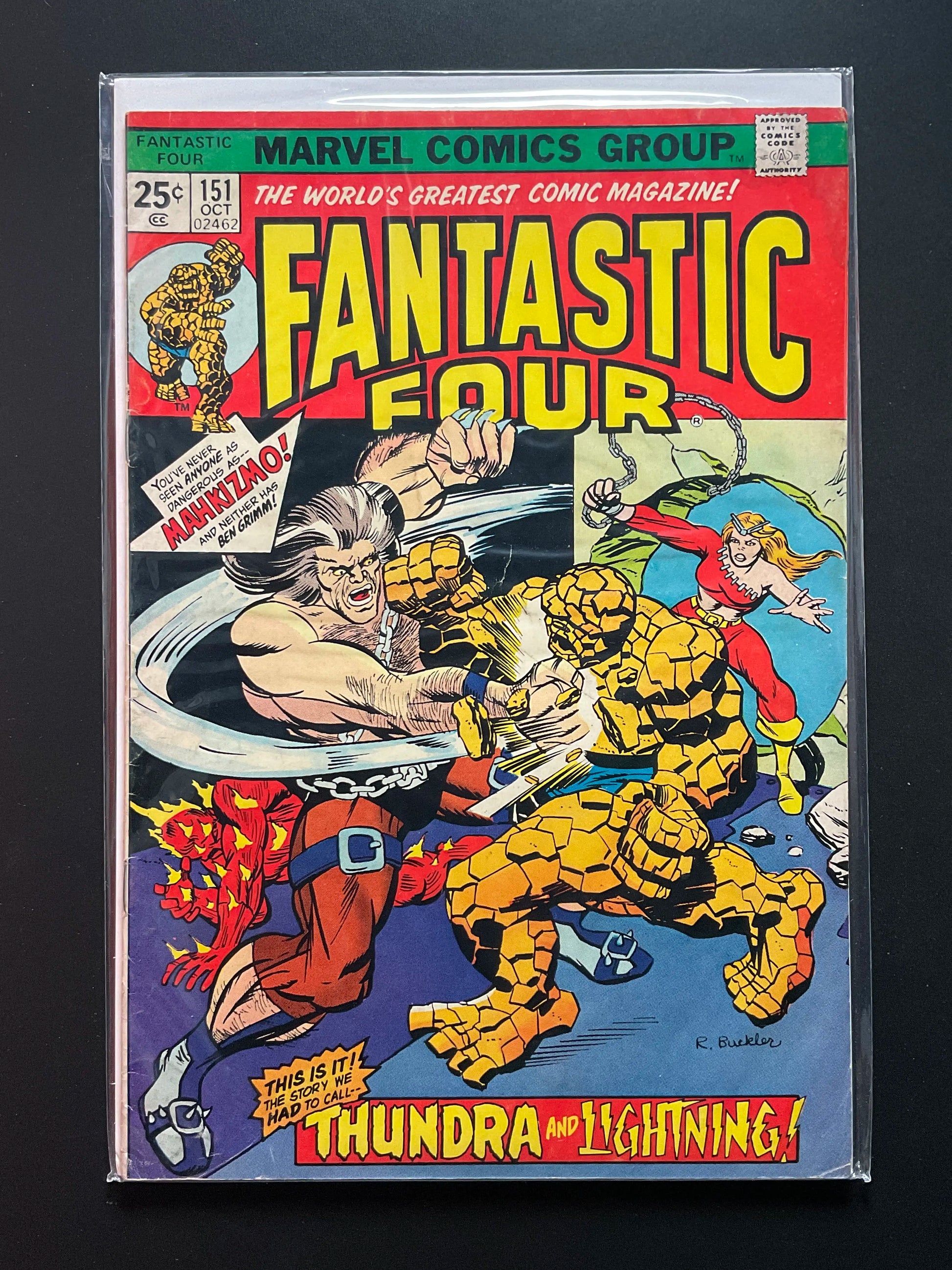 Fantastic Four 151 Marvel Comics 1974 Thundra Mahkizmo Appearance - B