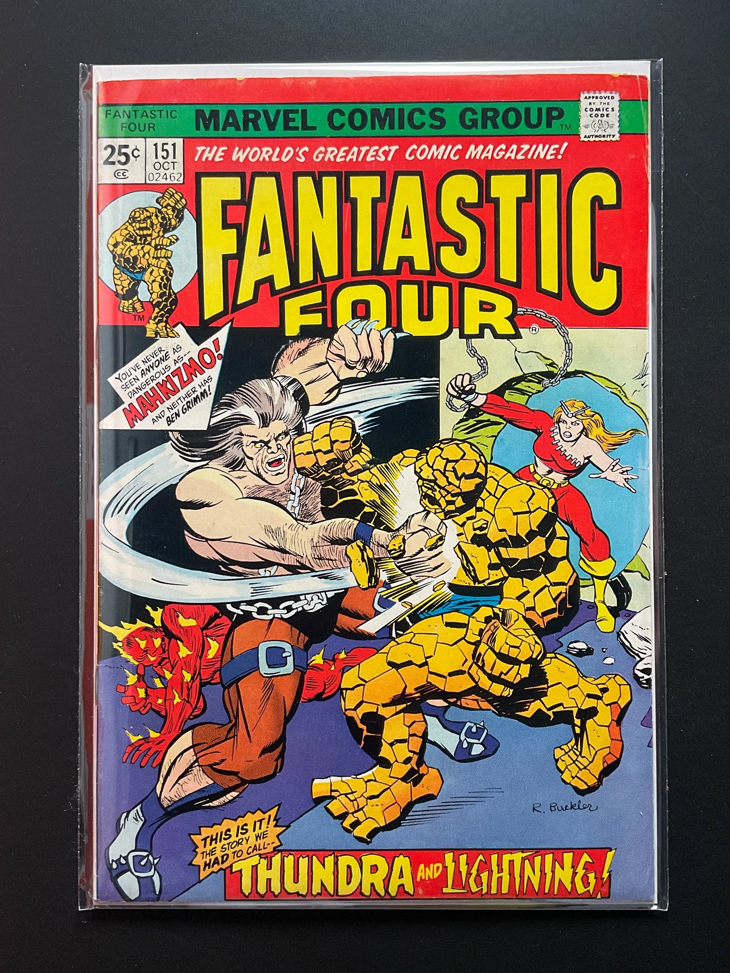 Fantastic Four 151 Marvel Comics Oct 1974 Thundra Lightning - C
