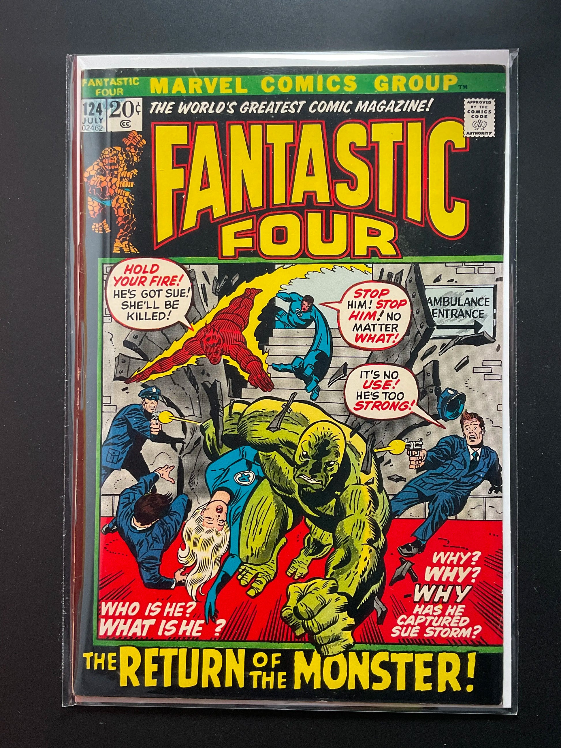 Fantastic Four 124 Marvel Comics July 1972 The Return of the Monster - A