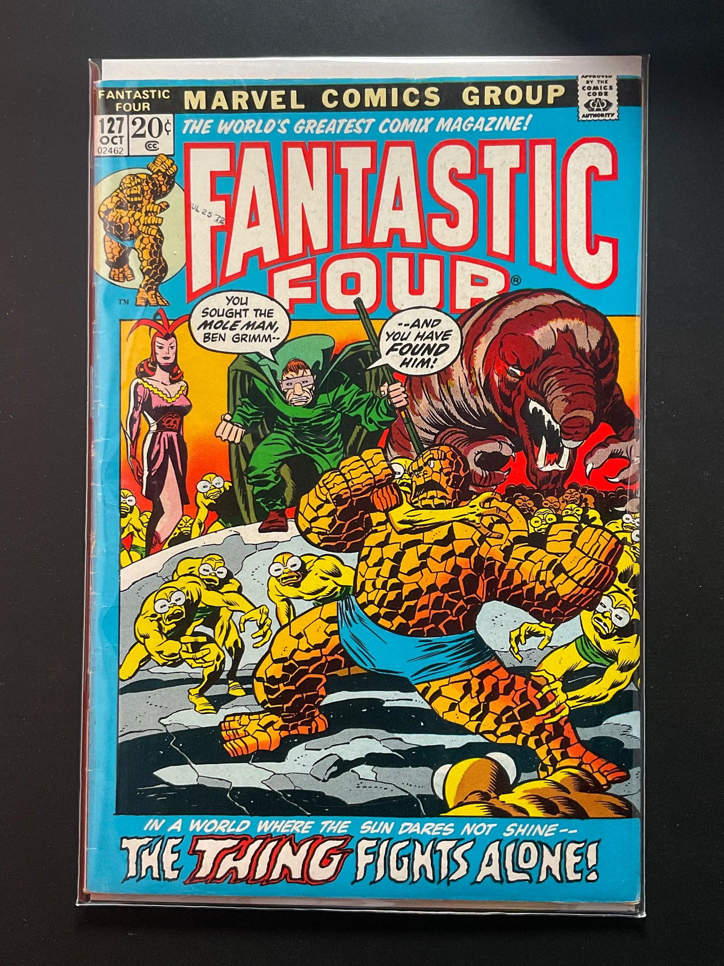Fantastic Four 127 Marvel Comics Oct 1972 The Thing vs Mole Man