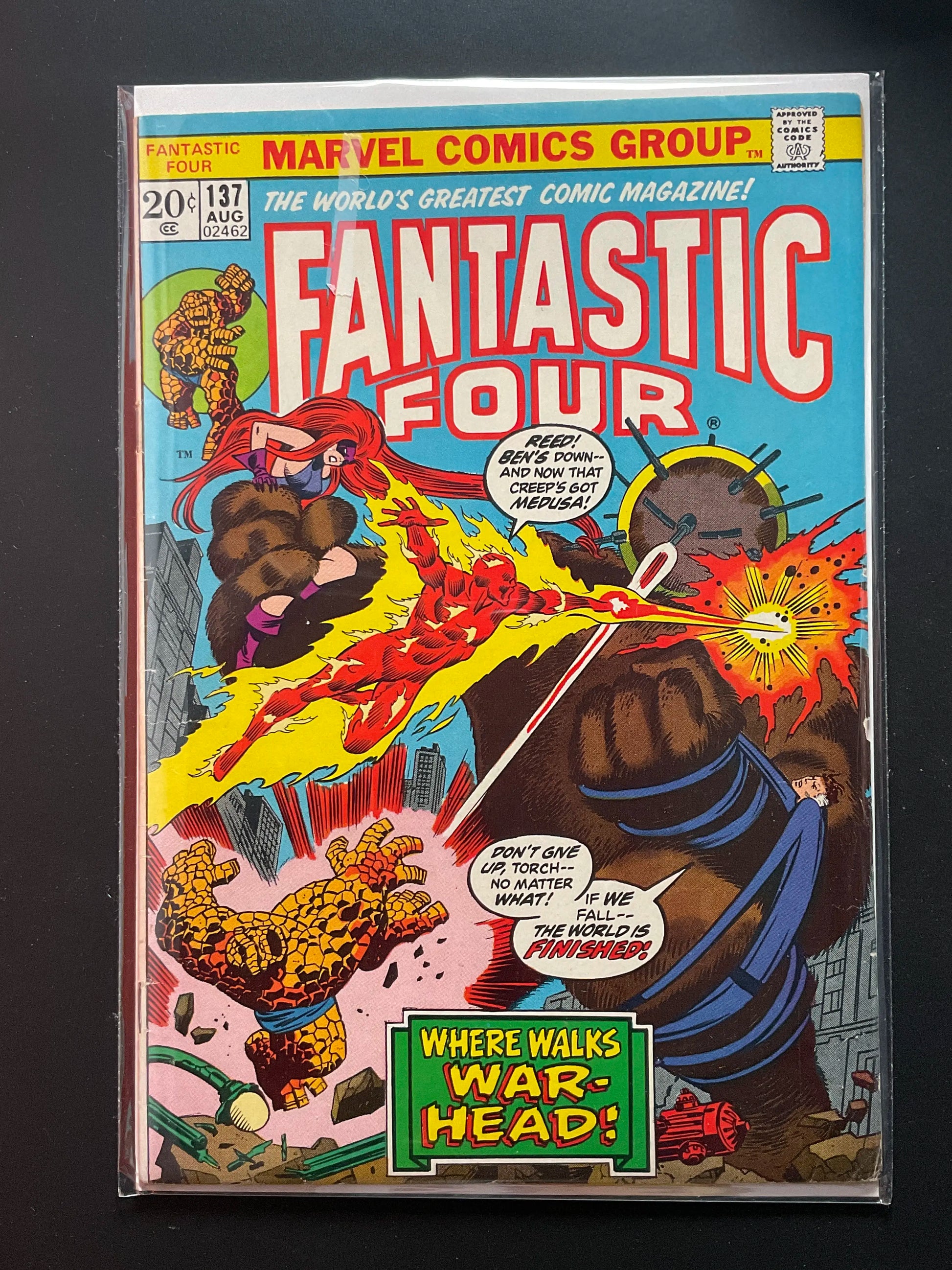 Fantastic Four 137 Marvel Comics Aug 1973 Where Walks War-Head - A