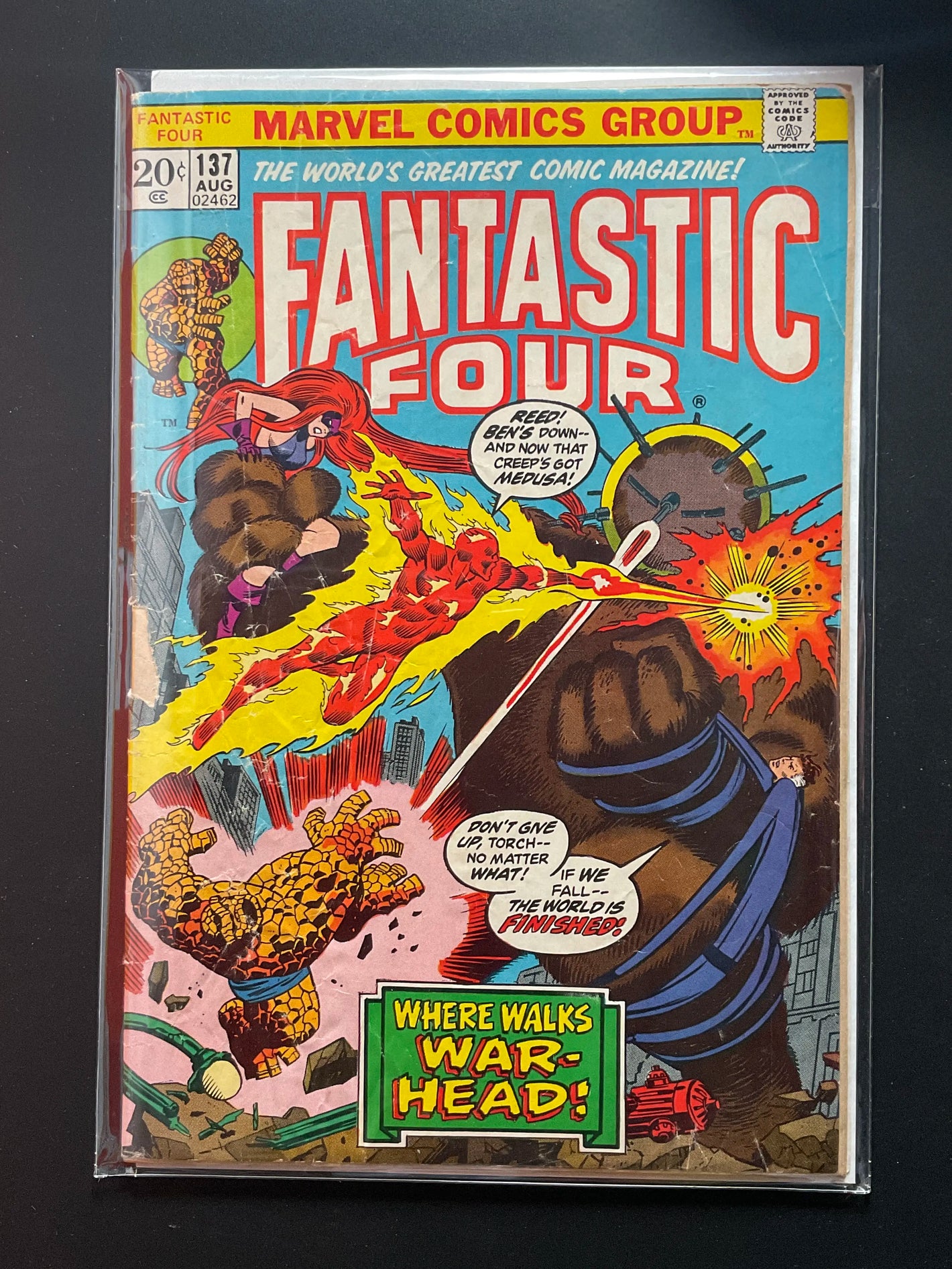 Fantastic Four 137 Marvel Comics Aug 1973 Where Walks War-Head - B