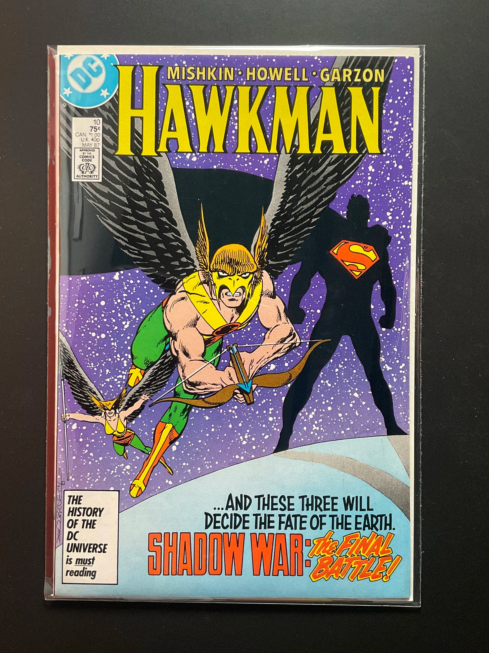 Hawkman 10 DC Comics May 1987 Shadow War Final Battle
