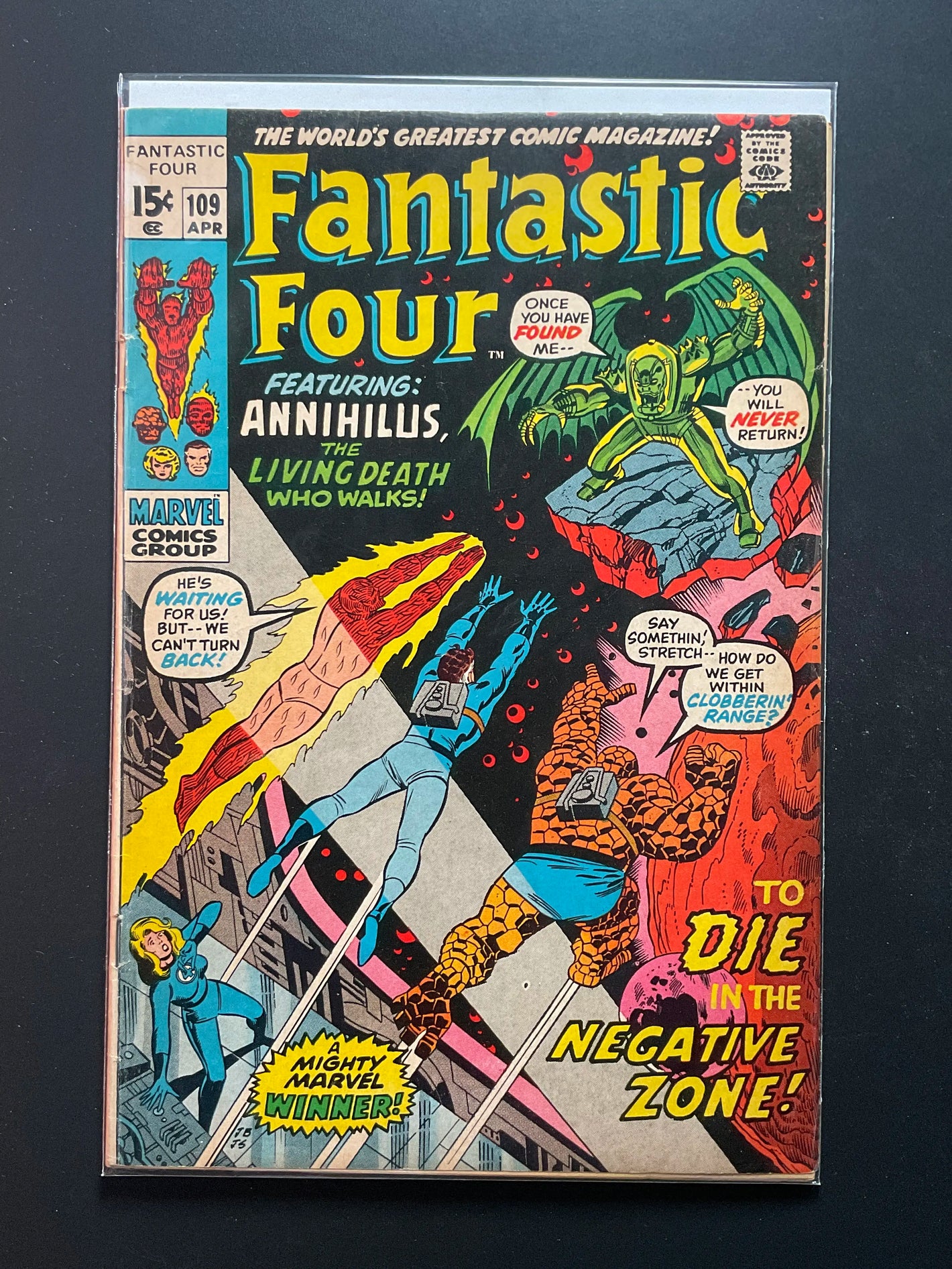 Fantastic Four 109 Marvel Comics Apr 1971 Annihilus Appearance