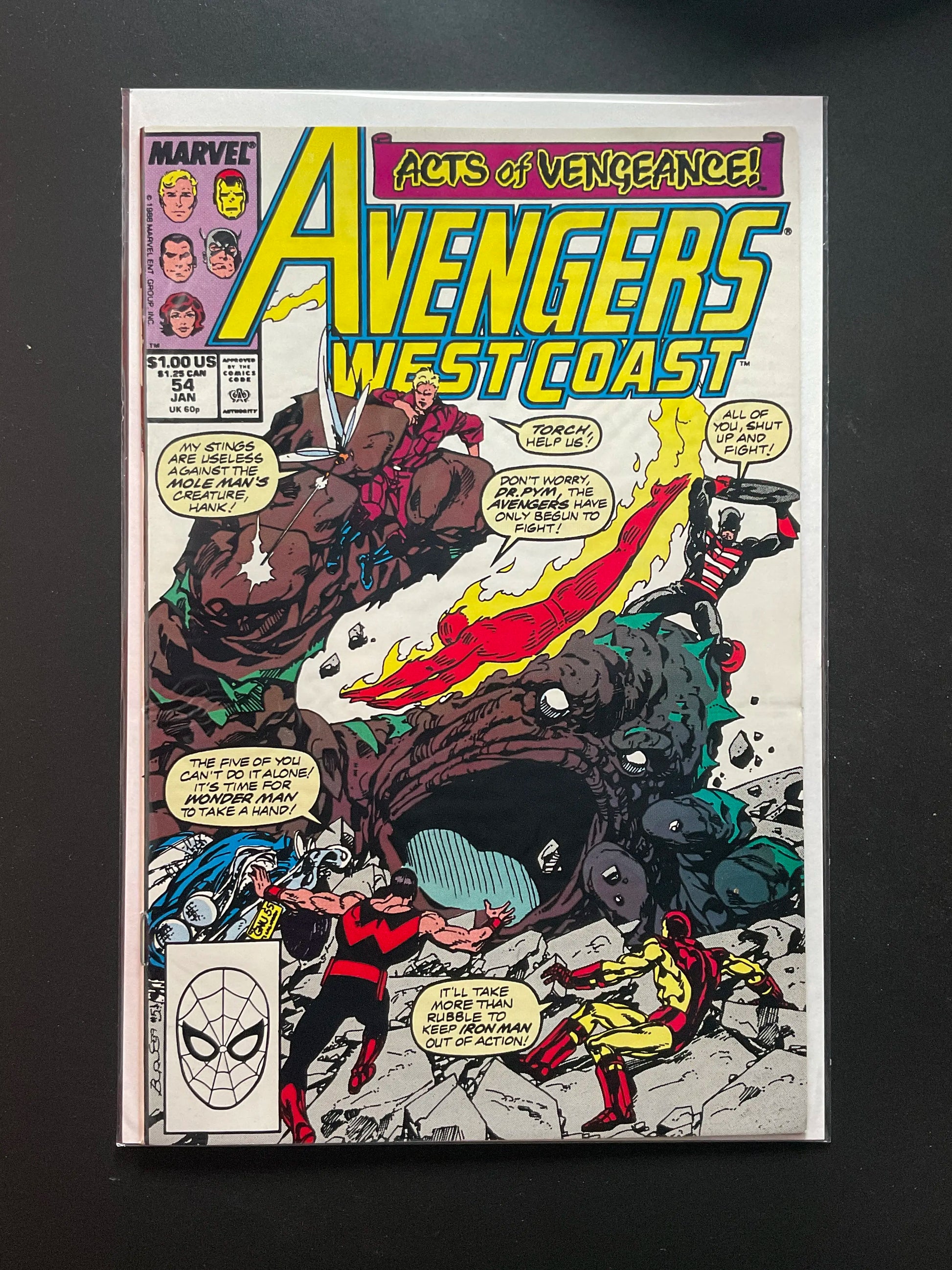 Avengers West Coast 50 Marvel Comics Jan 1990 Acts of Vengeance