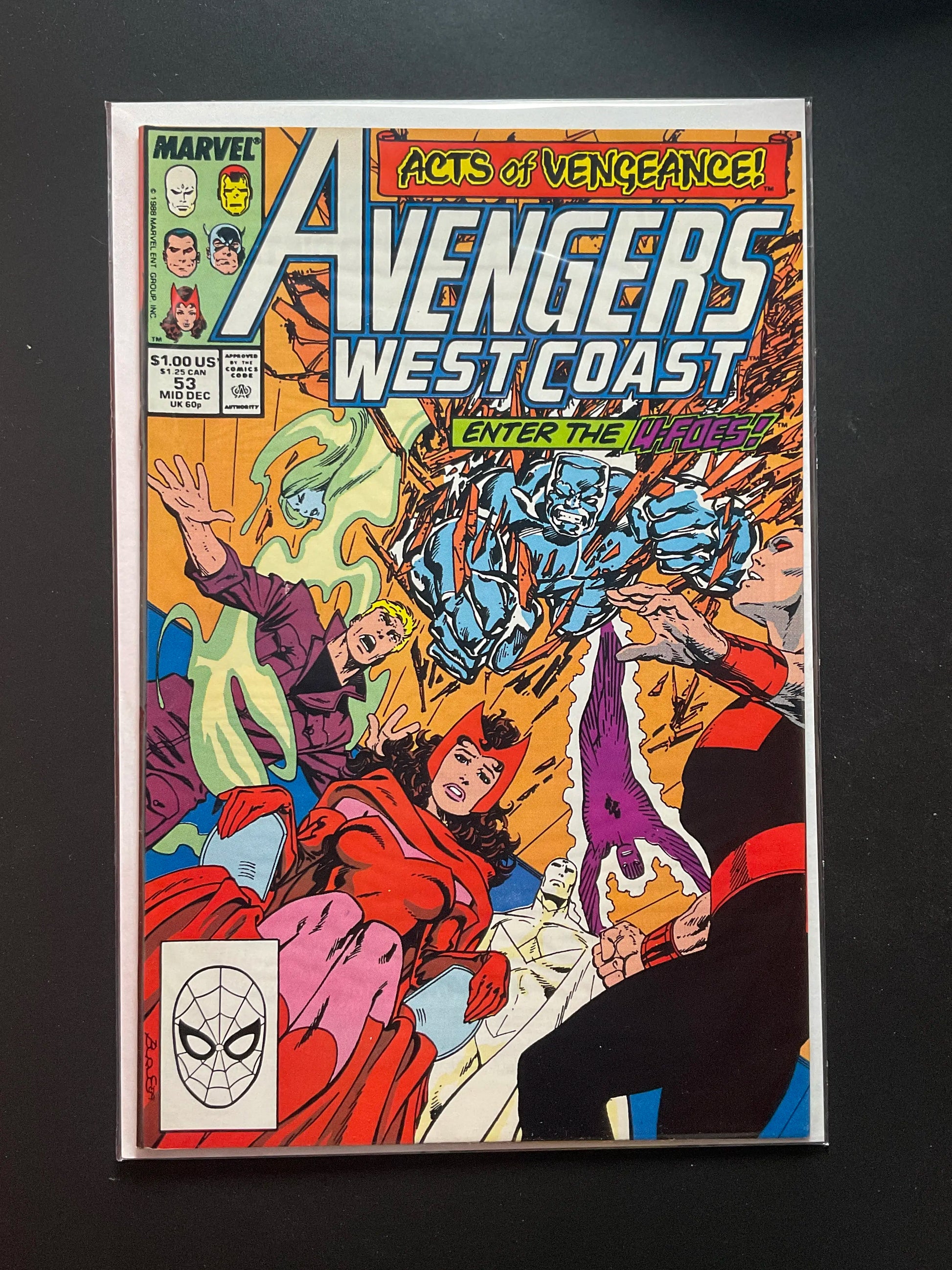 Avengers West Coast 53 Marvel 1989 Acts of Vengeance Scarlet Witch