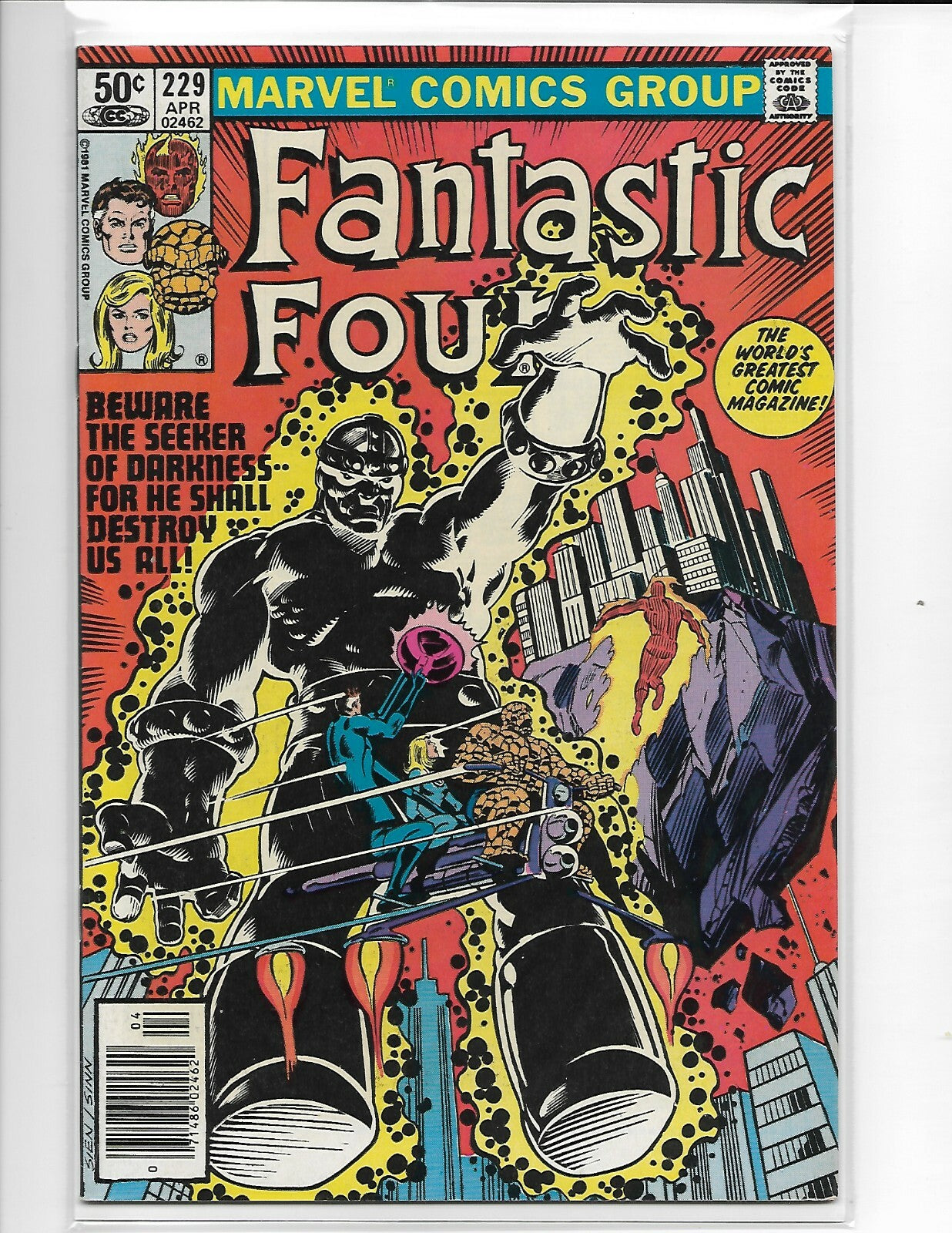 Fantastic Four # 229 NEWSSTAND VARAINT 1981