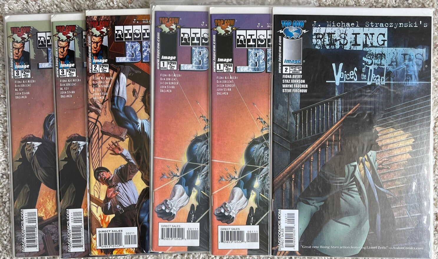6 COMICS RISING STARS BRIGHT AND VOICES OF THE DEAD IMAGE KEY!!