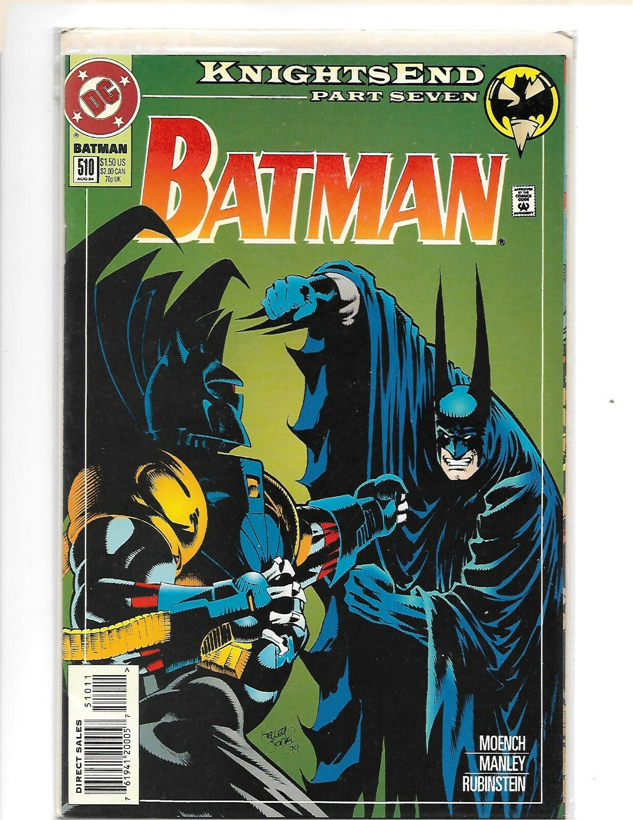 BATMAN #510 DC COMICS 1994 BAGGED AND BOARDED