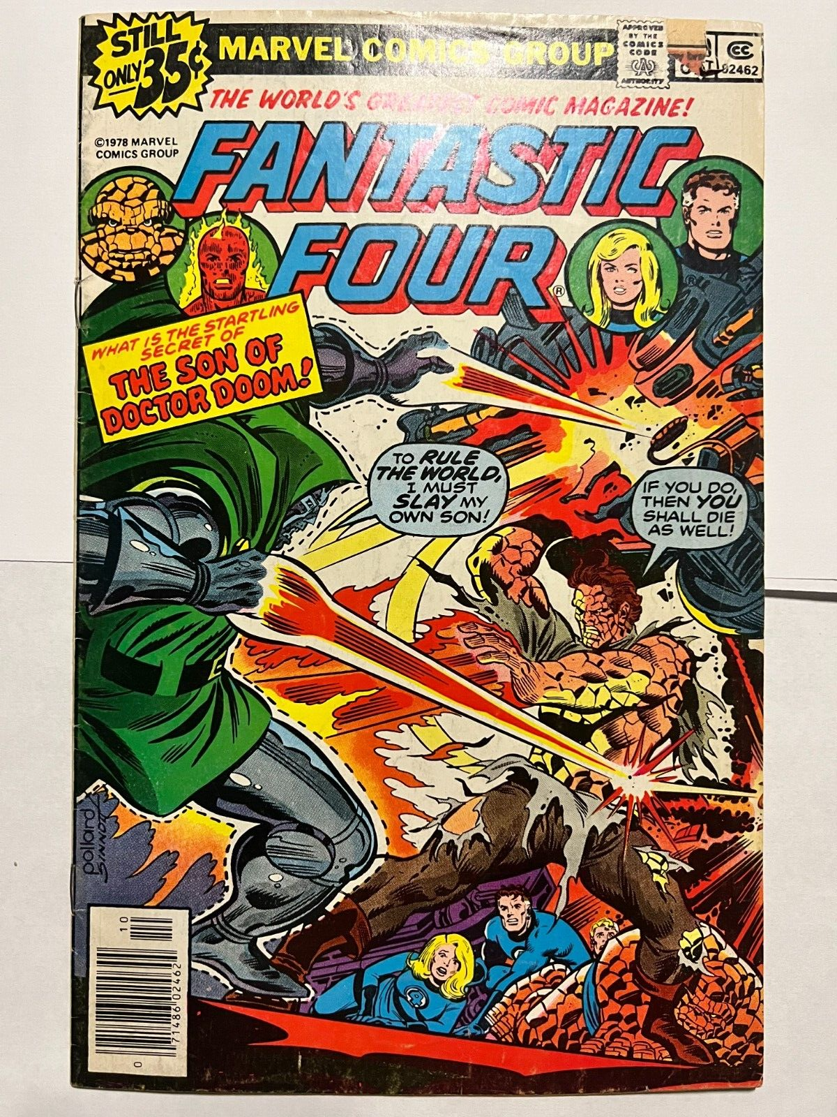 Fantastic Four 199, Key: Doom vs his son; Death issue 1978 Marvel