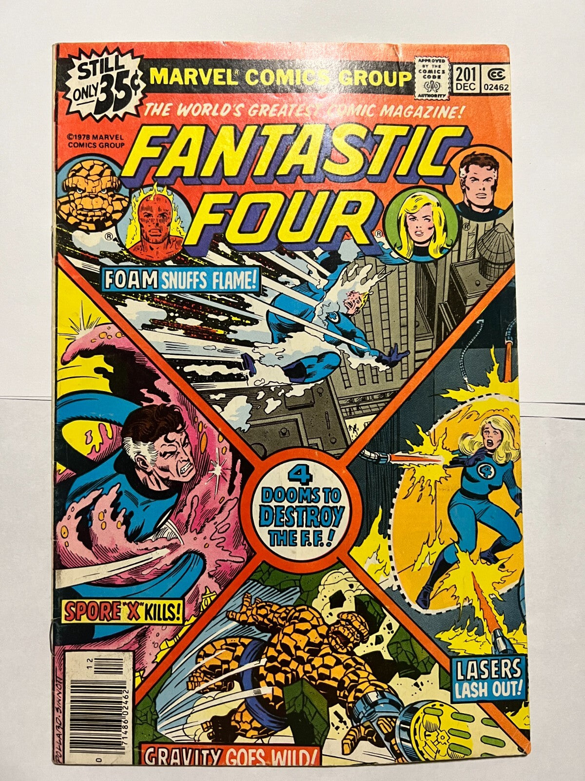 FANTASTIC FOUR #201, WHITMAN VARIANT, BRONZE AGE, FINE, 1978