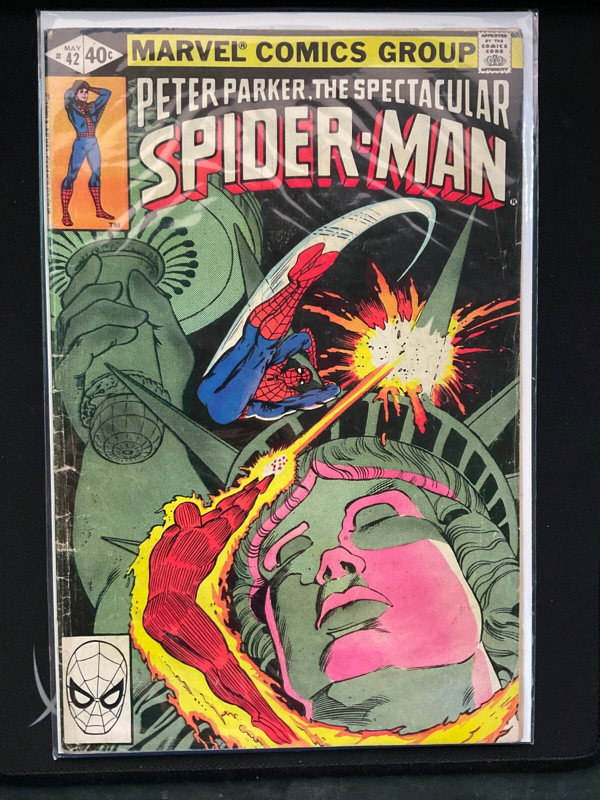 SPECTACULAR SPIDER-MAN #42 1980 FRIGHTFUL FOUR APPEARANCE! BRONZE AGE