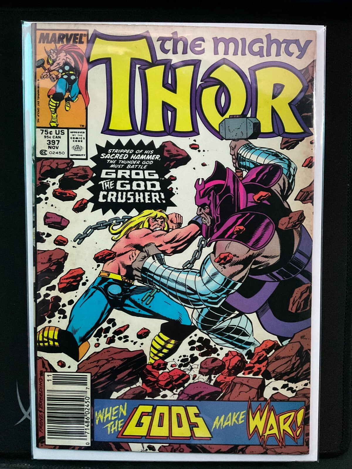 Thor #397 Comic Book 1988 LOW GD Ron Frenz Marvel Grog Comics Mighty Thor