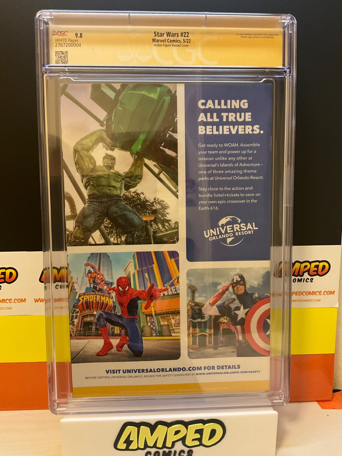 STAR WARS 22 CGC SS 9.8  ACTION FIGURE VARIANT (2022) TRIPLE SIGNED!