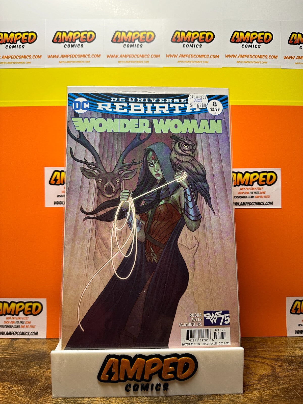 Wonder Woman 8 DC Universe Rebirth Jenny Frison Variant Cover Bilquis Evely 2016