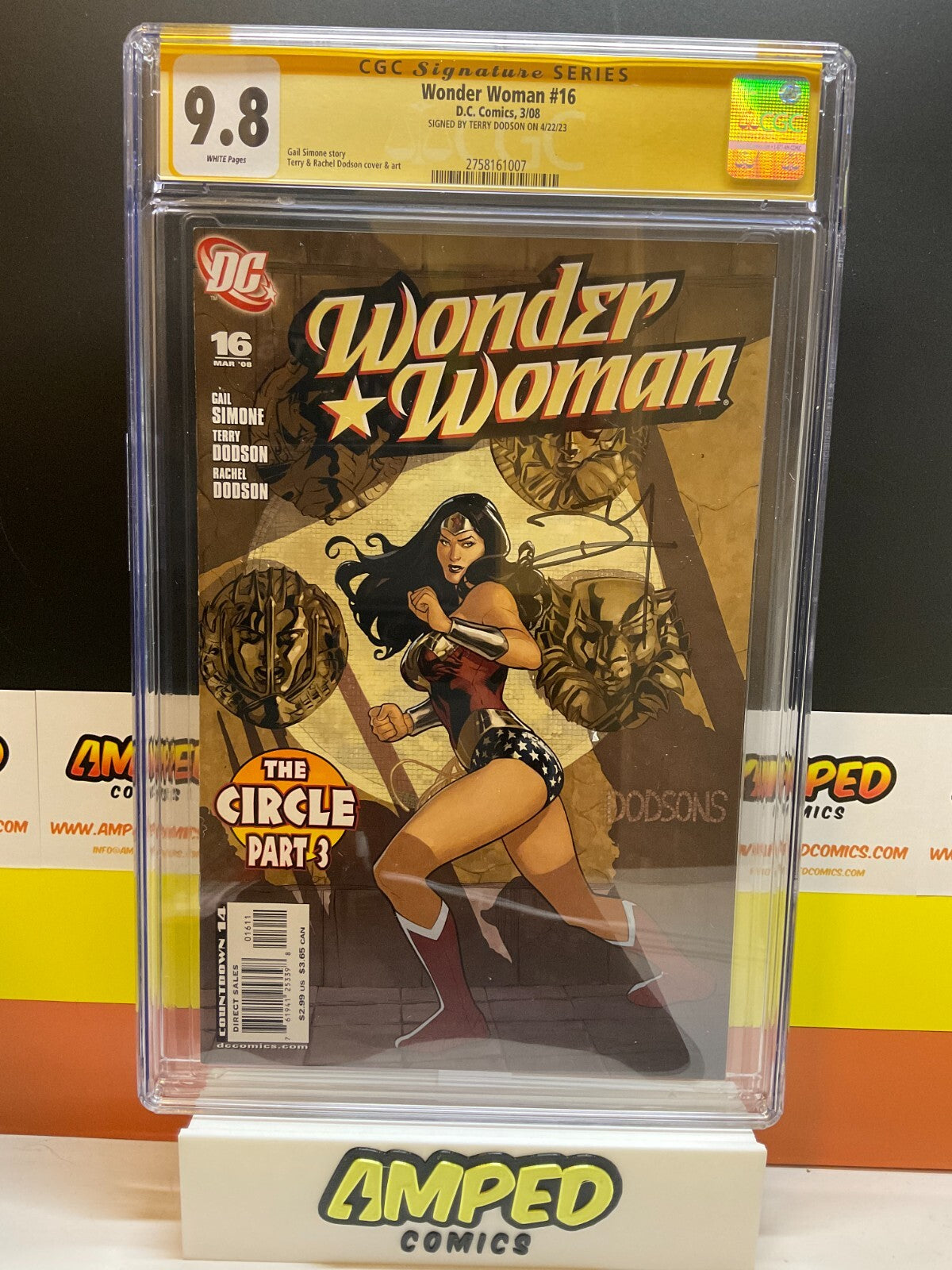 Wonder Woman #16 (2008) CGC 9.8 - Signature Series Signed Terry Dodson!