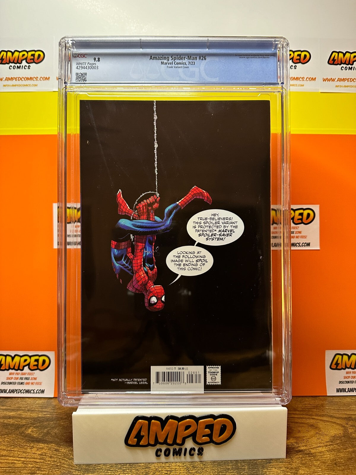 AMAZING SPIDER-MAN #26 CGC 9.8 GARY FRANK SPOILER VARIANT COMIC BOOK ~ Marvel