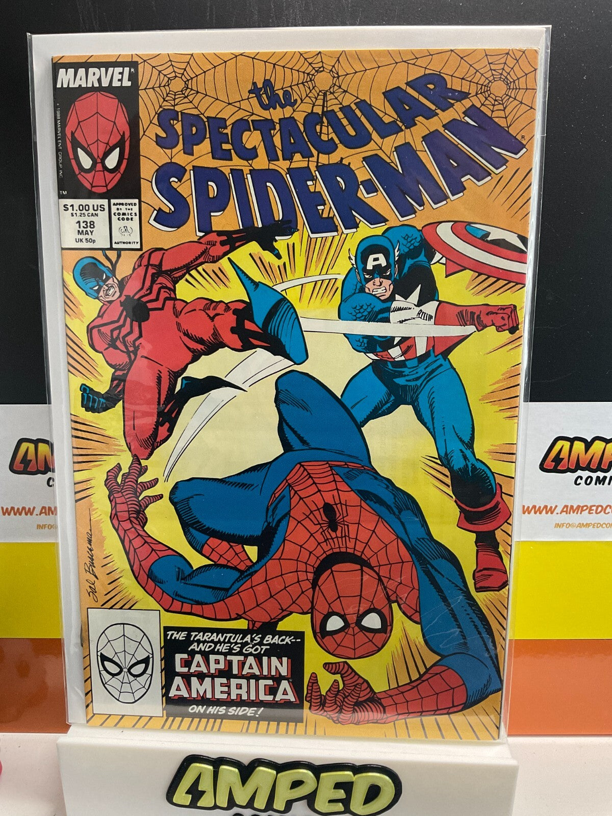 SPECTACULAR SPIDER-MAN #138 VOL. 1MARVEL COMIC BOOK 1st Tombstone - E