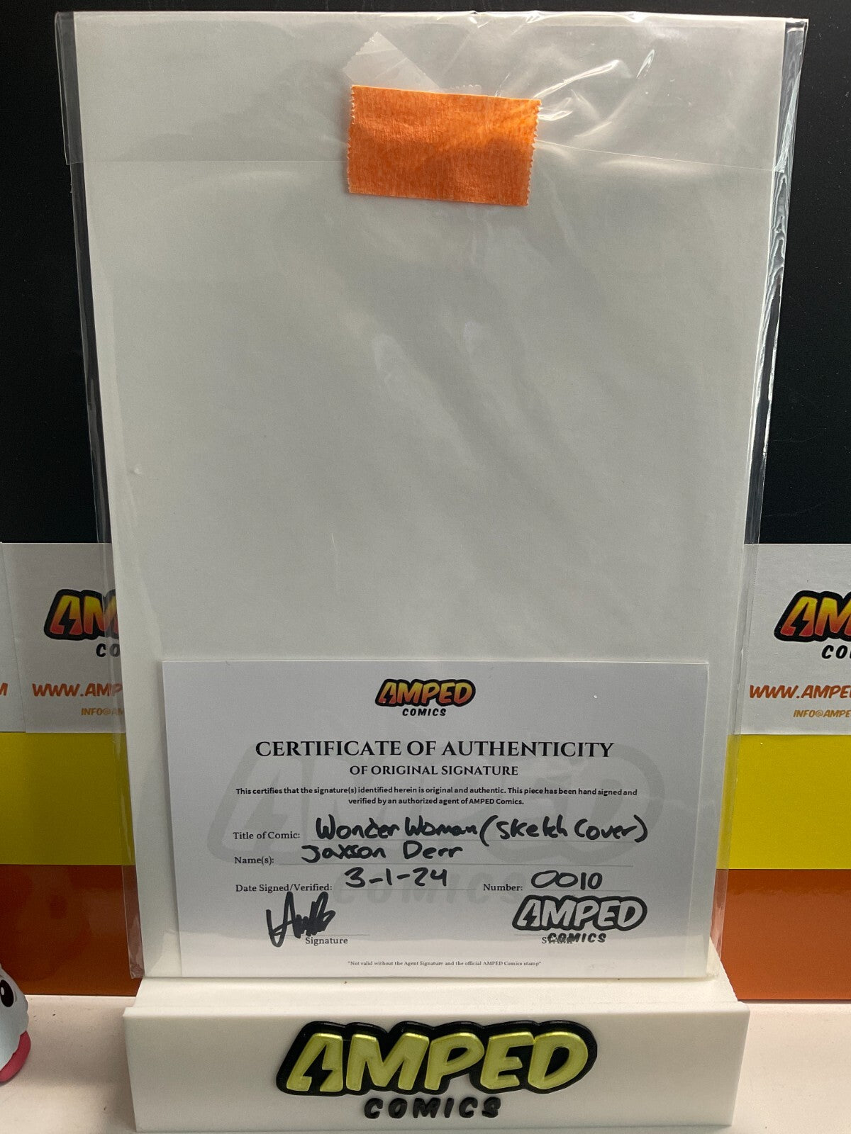 WONDER WOMAN #1 - BLANK FACSIMILE (2023) SKETCHED BY JAXSON DERR W/ COA