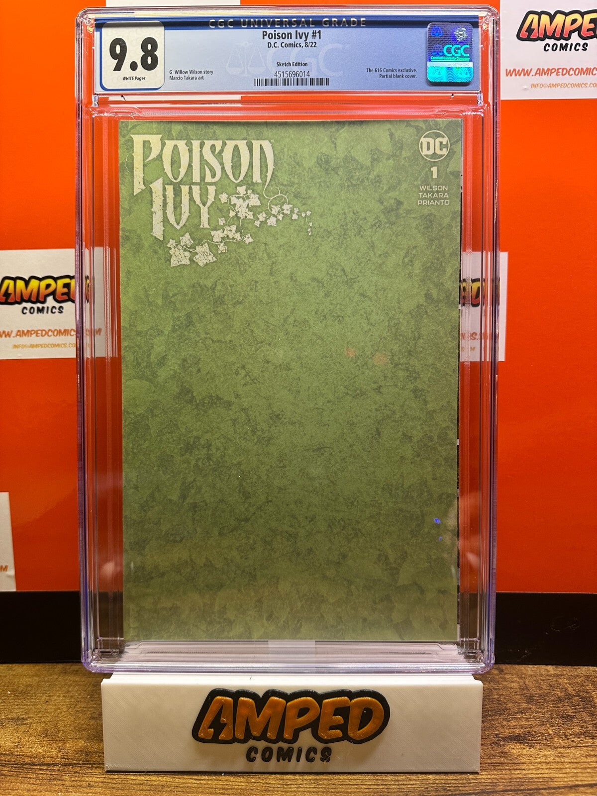 POISON IVY #1 GREEN BLANK/SKETCH EXCLUSIVE VARIANT (2022) ~ DC CGC 9.8