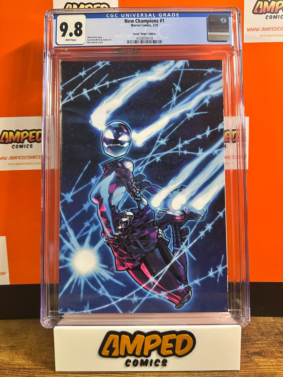 New Champions #1 (1:50 Copy Incv Rose Besch Virgin Variant) CGC 9.8