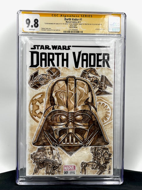 Darth Vader #1 CGC 9.8 Hand Burned Blank by LegalBurning