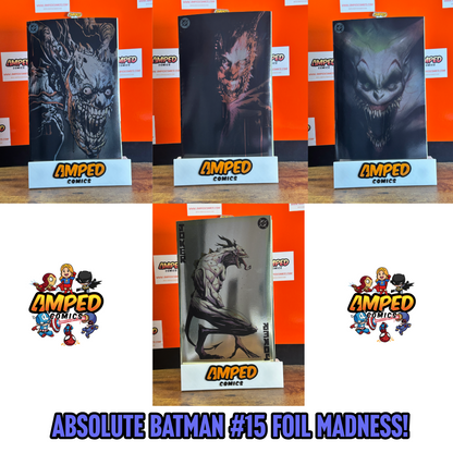 ABSOLUTE BATMAN 15 SECOND PRINT DC Comics ALL 4 FOIL COVERS!