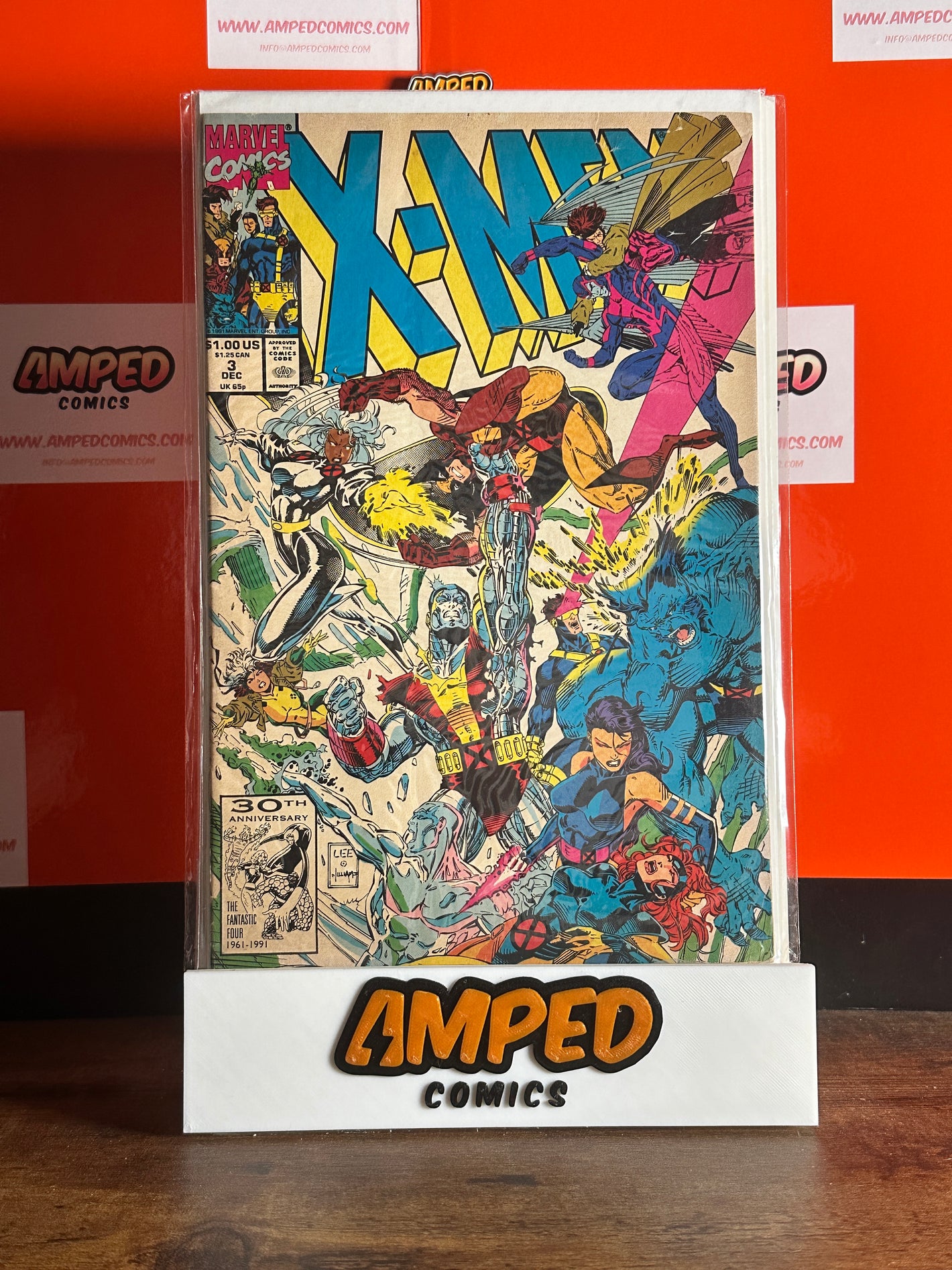 X-Men #3 Marvel Comics Dec 1991 (30th Anniversary Stan Lee Pin-Up)LOW GRADE