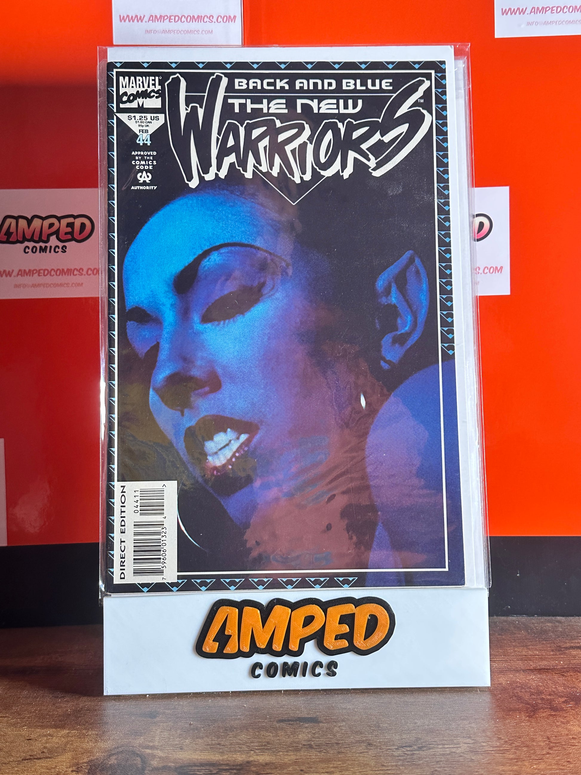 New Warriors #44 Marvel Comics Feb 1994 Back and Blue