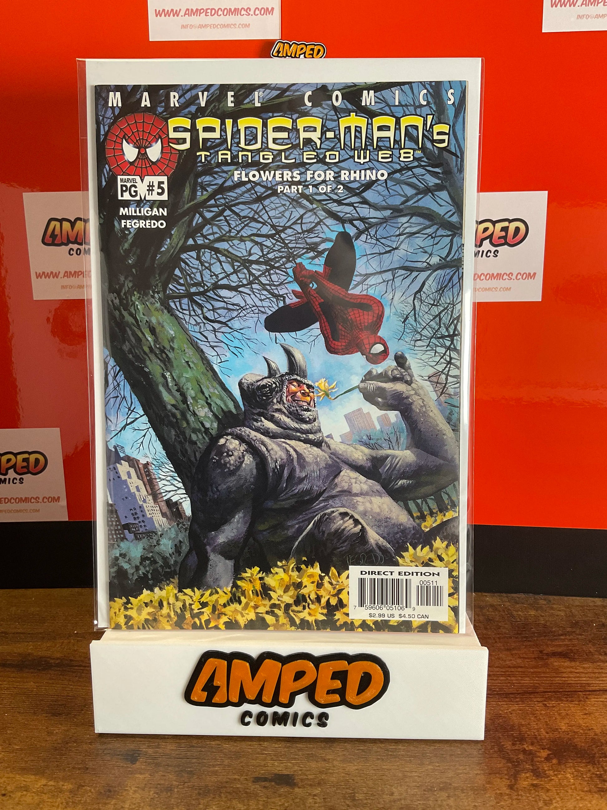 Spider-Mans Tangled Web 5 Marvel Comics 2001 Flowers for Rhino