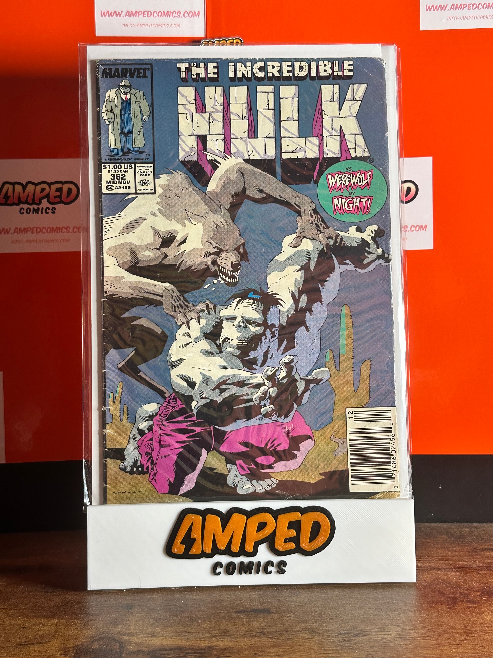 The Incredible Hulk #362 Marvel Comics 1989 vs Werewolf By Night MID GRADE